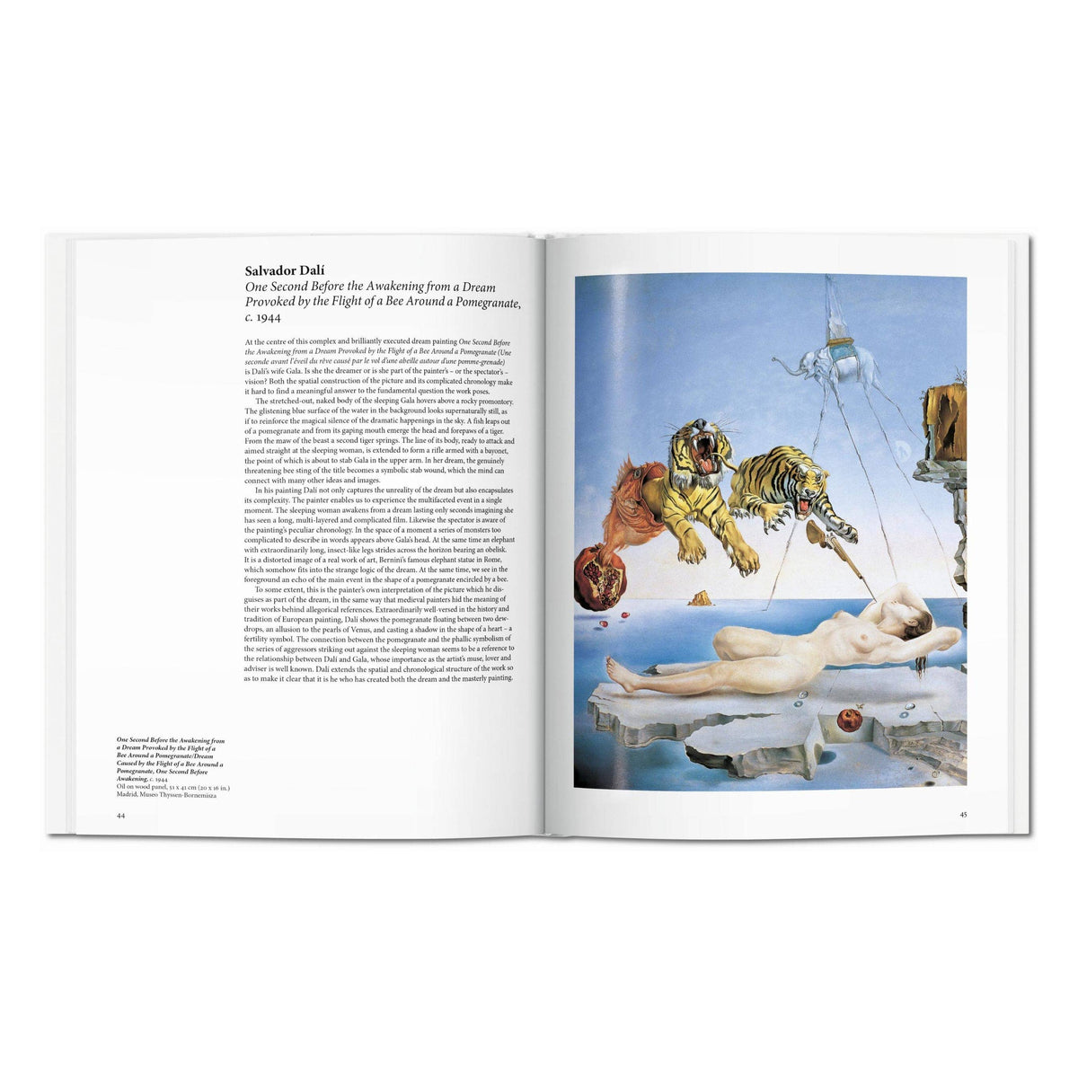 Το σκληρόδετο βιβλίο "Surrealism" της σειράς Basic Art Series του εκδοτικού οίκου TASCHEN, με ένα εμβληματικό σουρεαλιστικό έργο τέχνης στο εξώφυλλο.