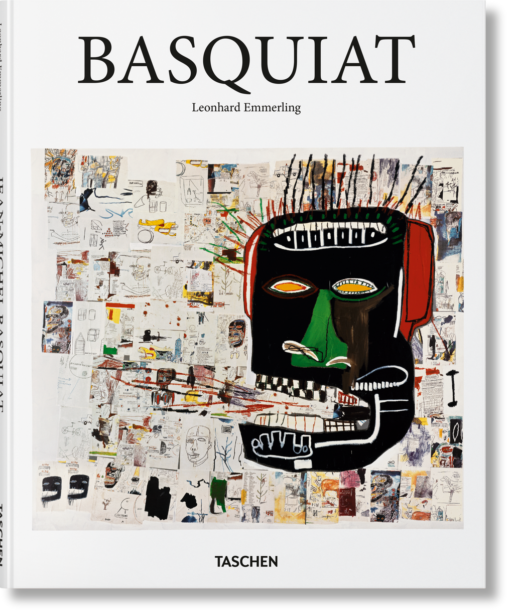 Το βιβλίο Basquiat των εκδόσεων TASCHEN, 40ή επετειακή έκδοση, με σκληρό εξώφυλλο που απεικονίζει εμβληματικό έργο του καλλιτέχνη.