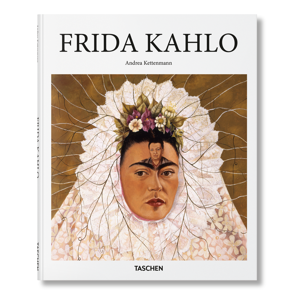 Το premium σκληρόδετο βιβλίο "Frida Kahlo. The Complete Paintings" του εκδοτικού οίκου TASCHEN, με την εμβληματική αυτοπροσωπογραφία της καλλιτέχνιδας στο εξώφυλλο.