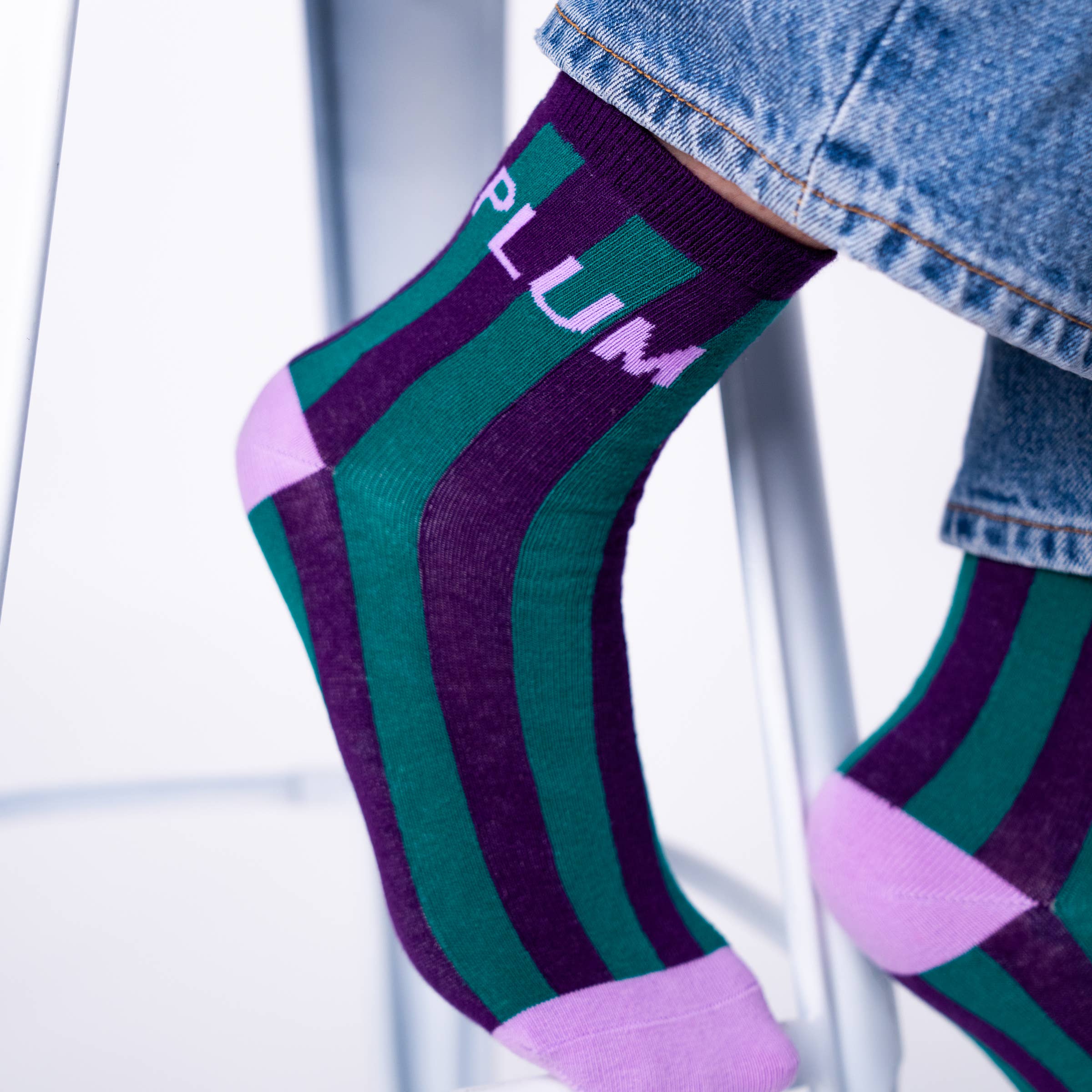 Striped Socks | Plum