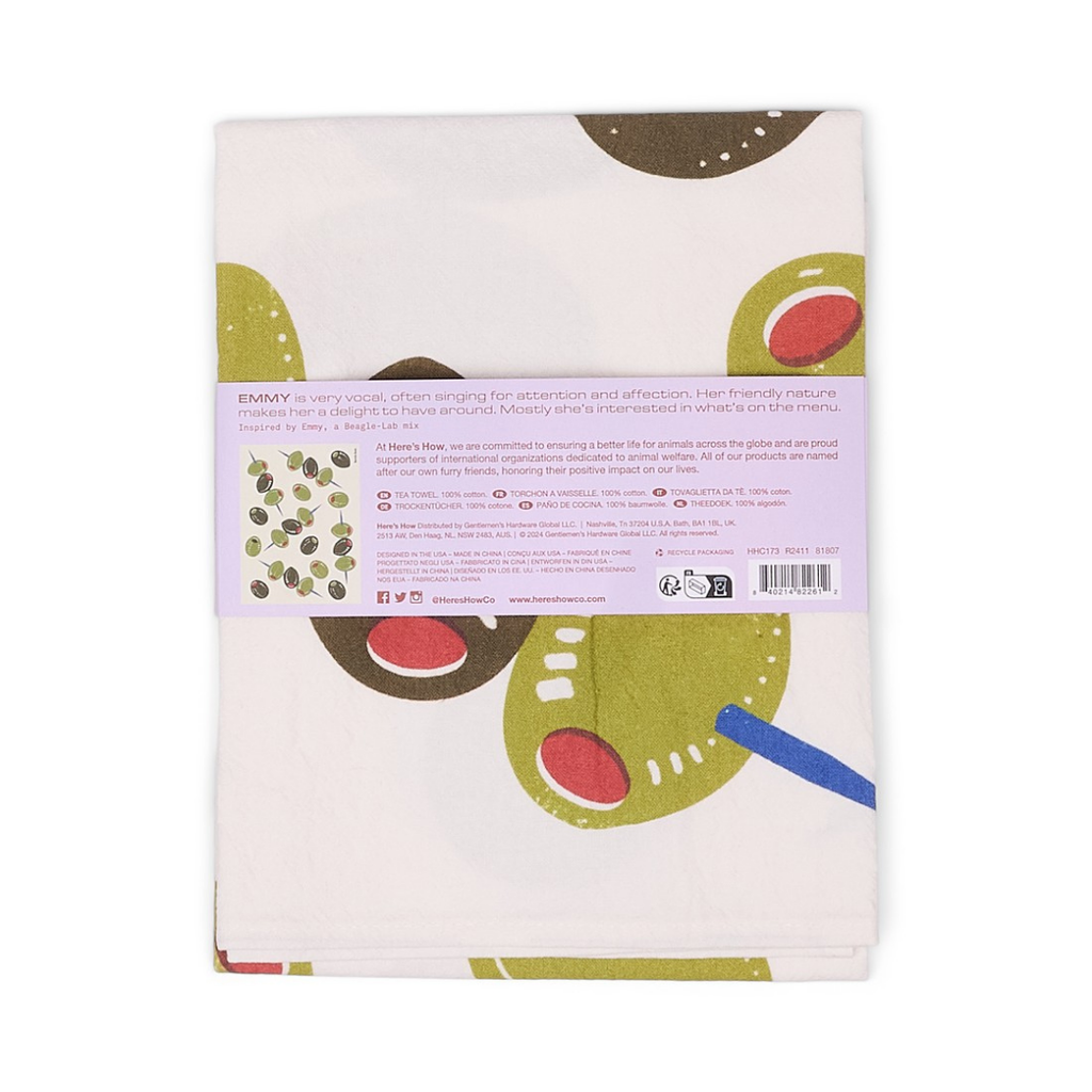 Πετσέτα κοκτέιλ The Emmy “Olives” 100% βαμβάκι – μοτίβο ελιάς