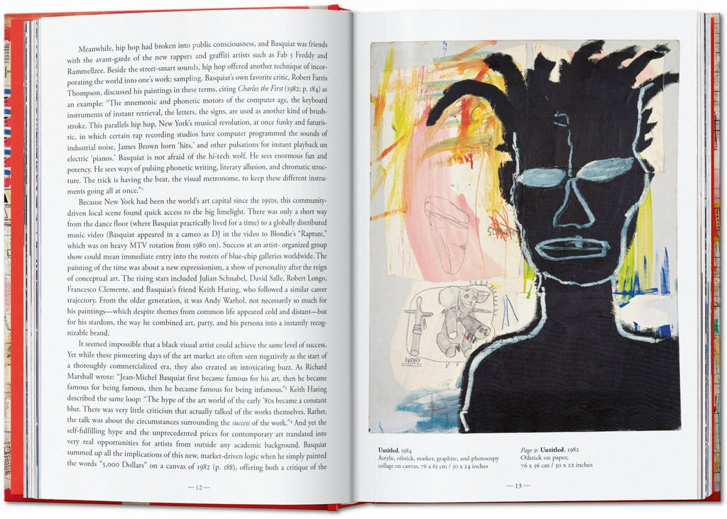 Το βιβλίο Jean-Michel Basquiat των εκδόσεων TASCHEN, με σκληρό εξώφυλλο που παρουσιάζει ένα από τα εμβληματικά νεο-εξπρεσιονιστικά έργα του καλλιτέχνη.