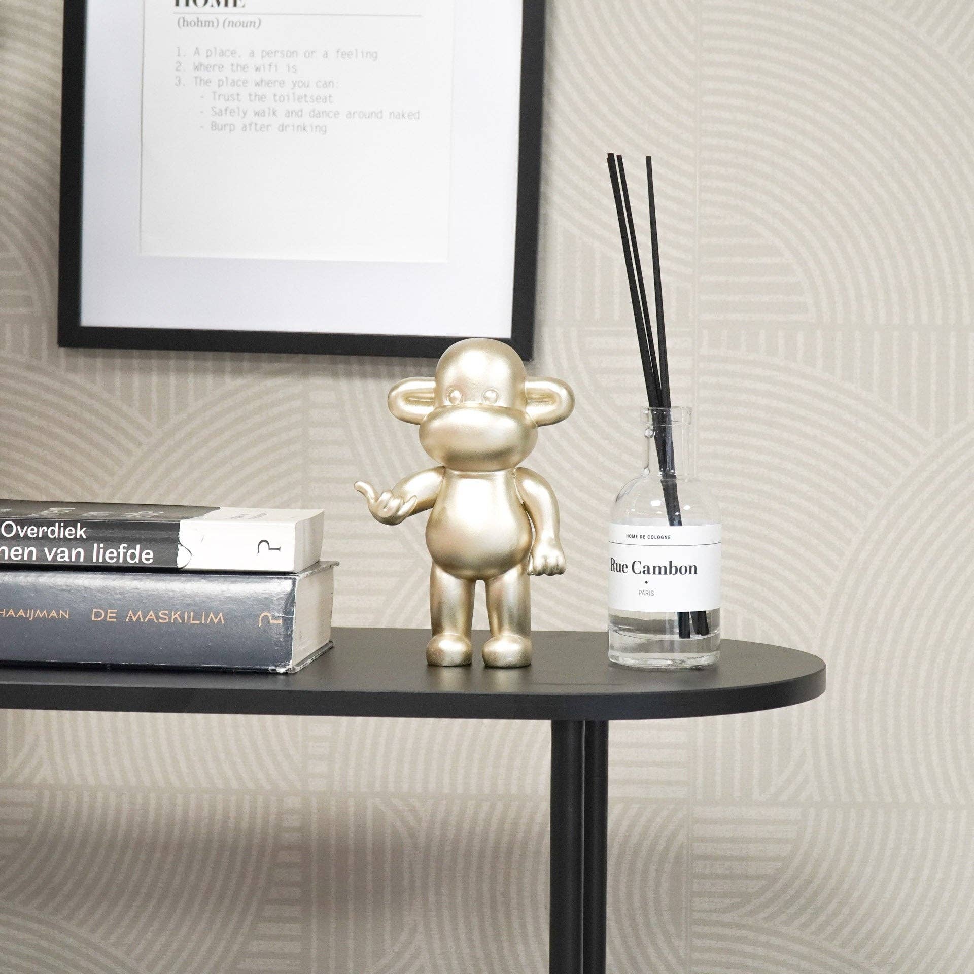 Hang Loose Monkey Figurine 'The Legend' | Gold-19cm