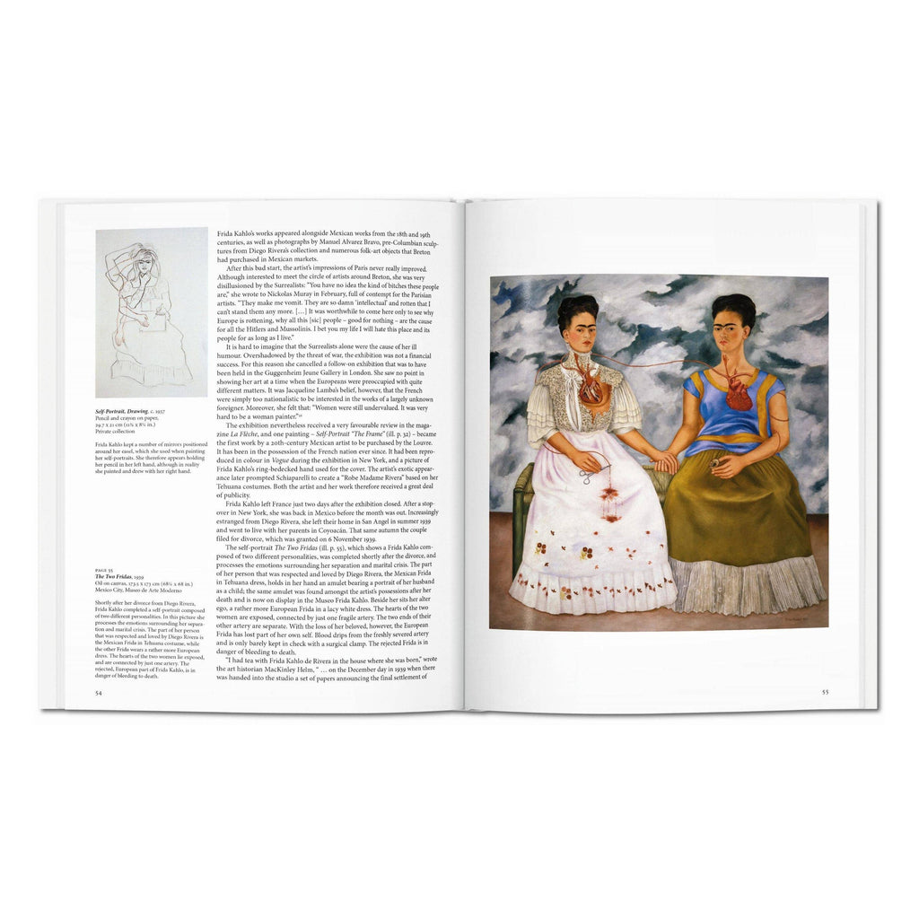 Το premium σκληρόδετο βιβλίο "Frida Kahlo. The Complete Paintings" του εκδοτικού οίκου TASCHEN, με την εμβληματική αυτοπροσωπογραφία της καλλιτέχνιδας στο εξώφυλλο.
