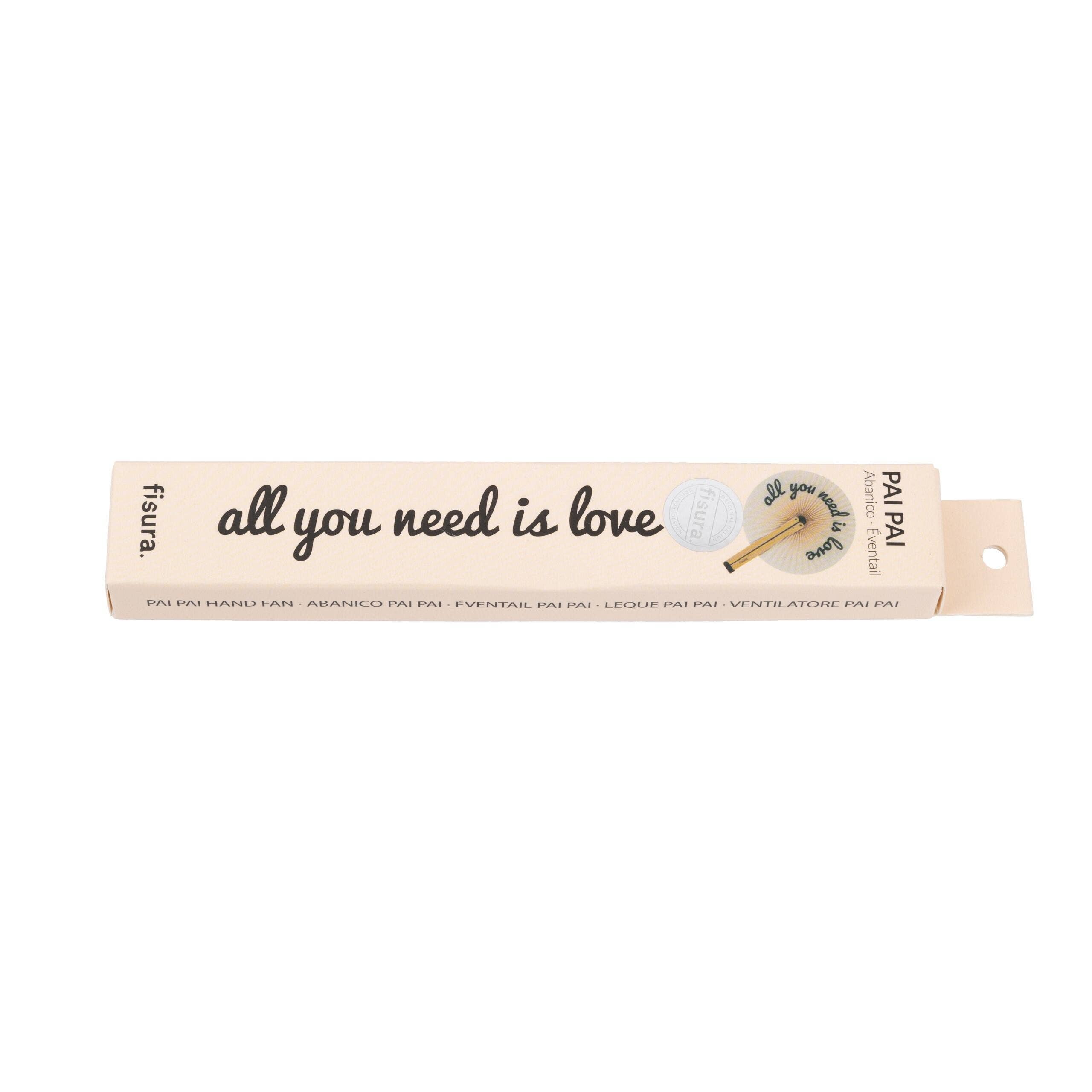 Pai Pai “All You Need Is Love” | Ρετρό Χάρτινη Βεντάλια