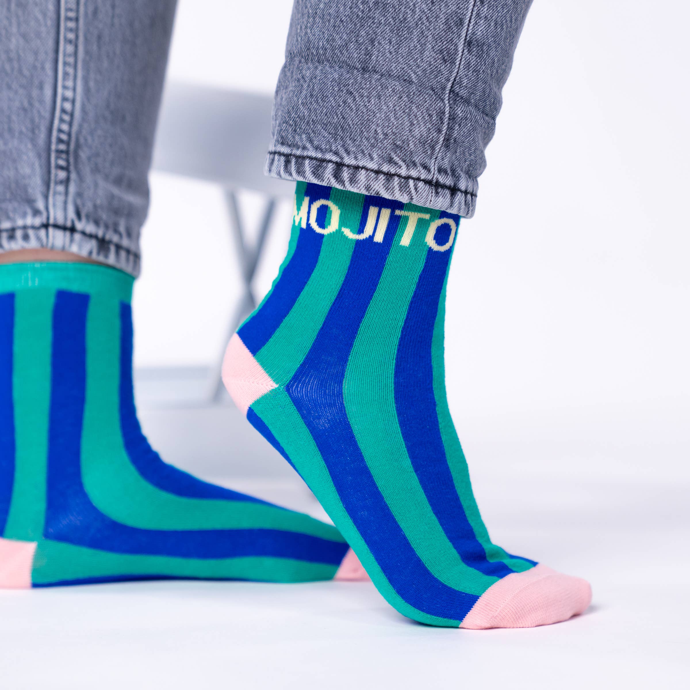 Striped Mojito Combed Cotton Socks