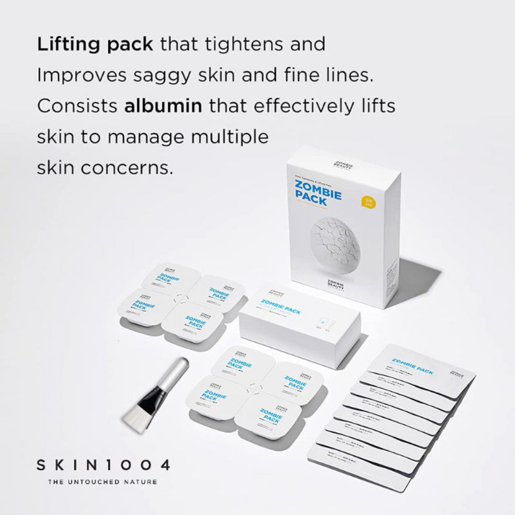 Zombie Pack Activator kit – 8 hydro‑gel masks με albumin & centella για lifting & smoothing