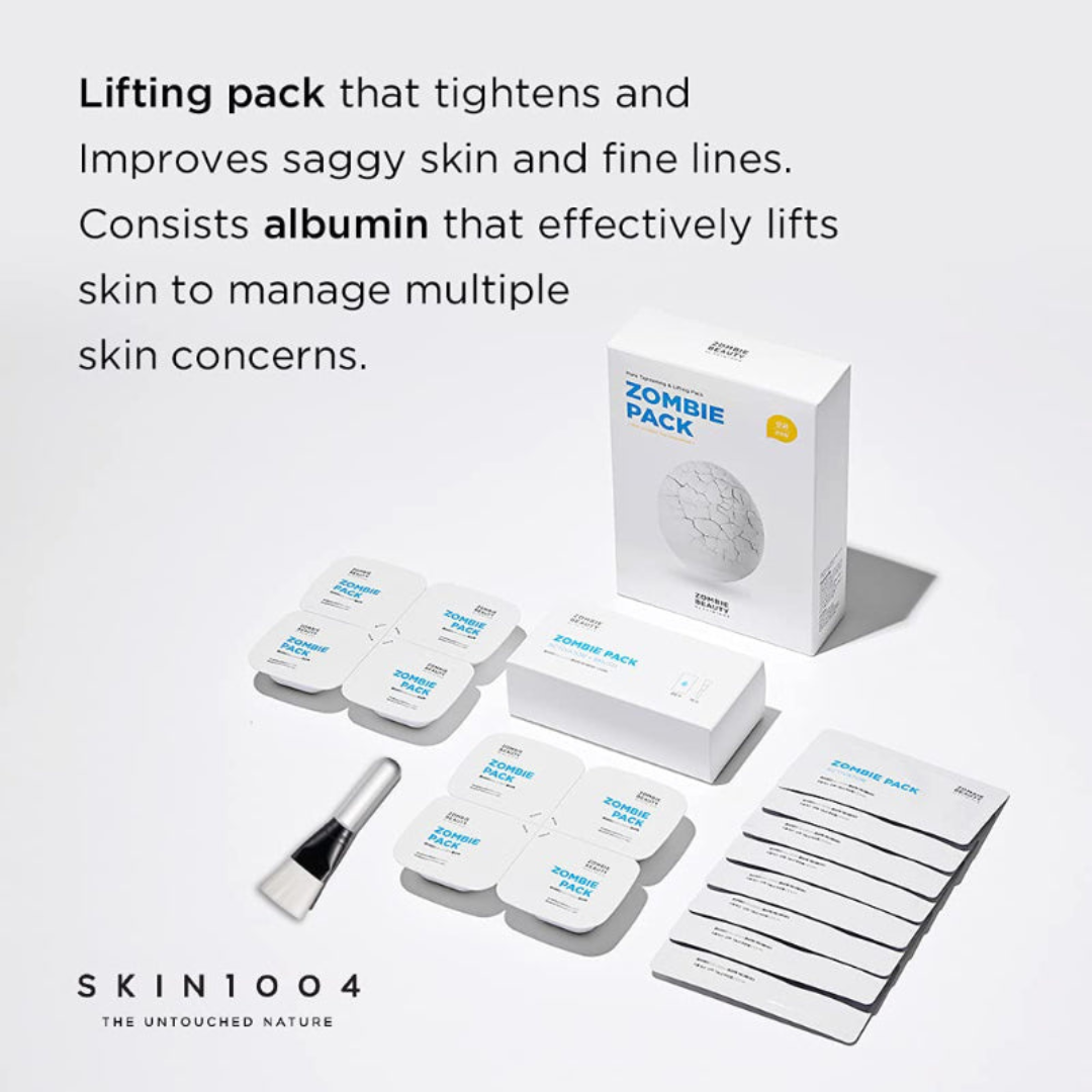 Zombie Pack Activator kit – 8 hydro‑gel masks με albumin & centella για lifting & smoothing