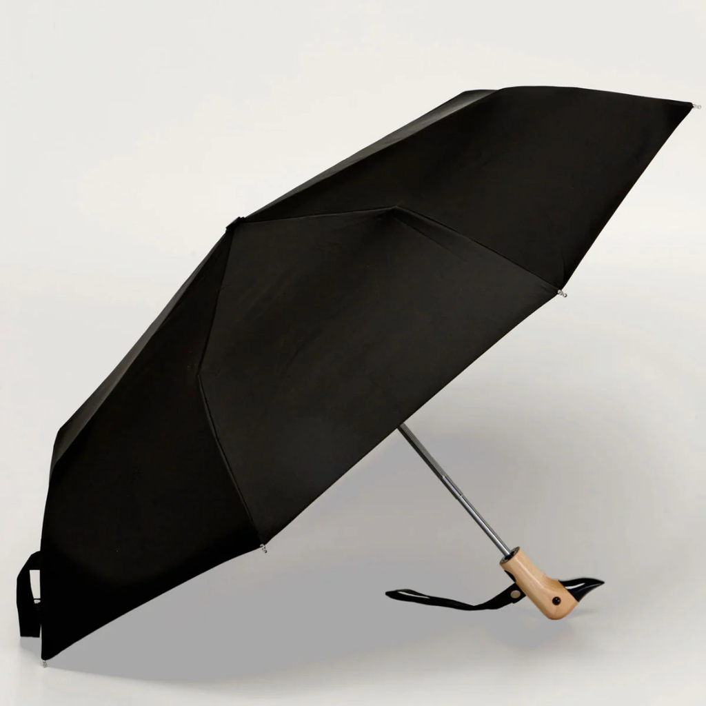 Black Eco-Friendly Compact Umbrella