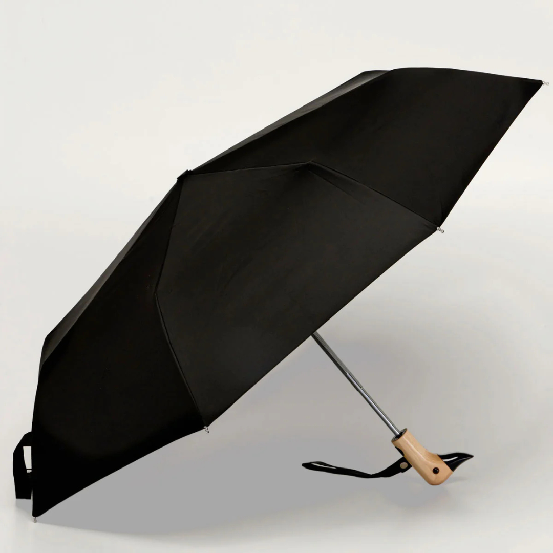 Black Eco-Friendly Compact Umbrella