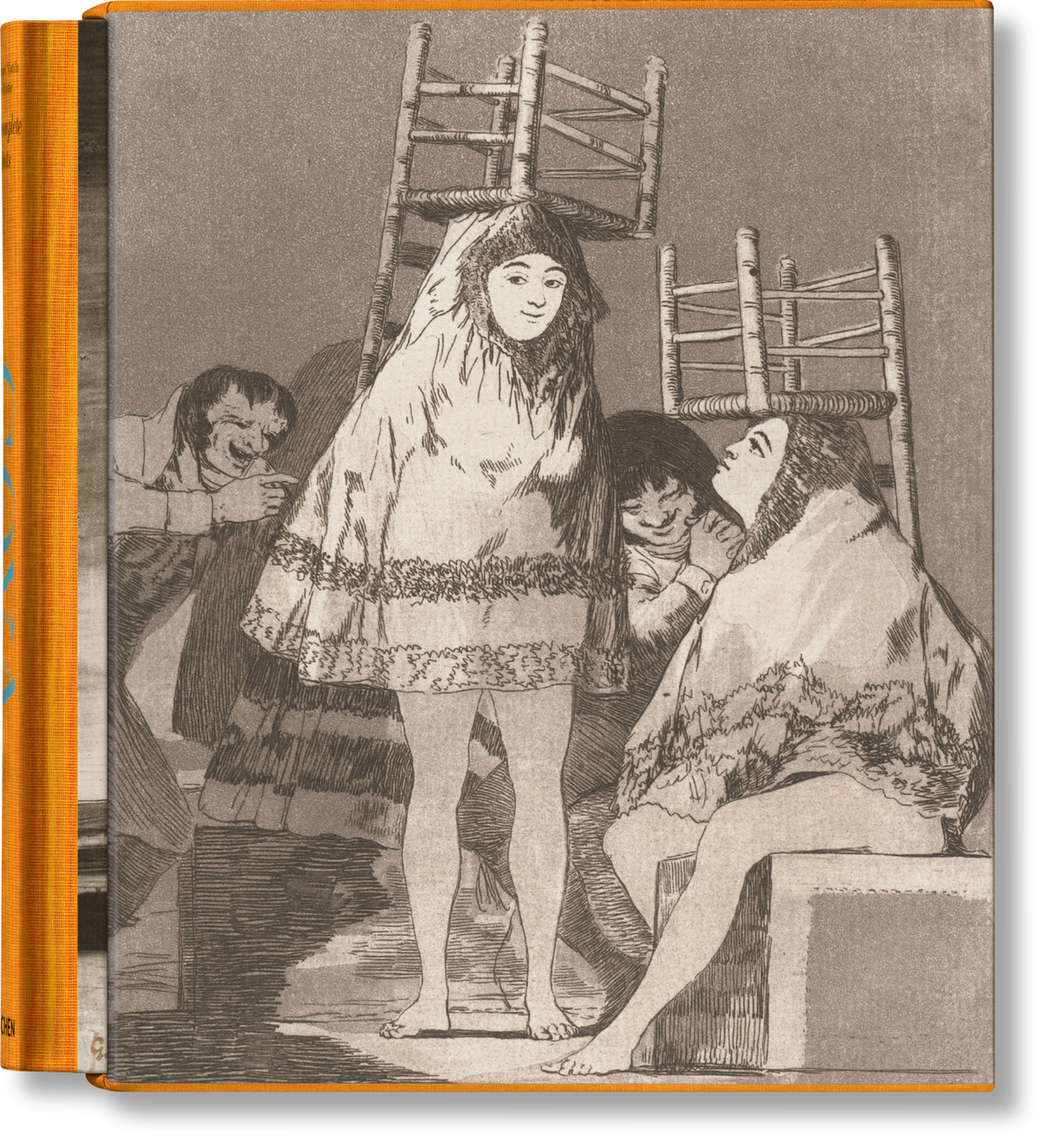 Το βιβλίο Goya. The Complete Prints των εκδόσεων TASCHEN, με σκληρό εξώφυλλο που παρουσιάζει εμβληματικό χαρακτικό έργο του Francisco de Goya.
