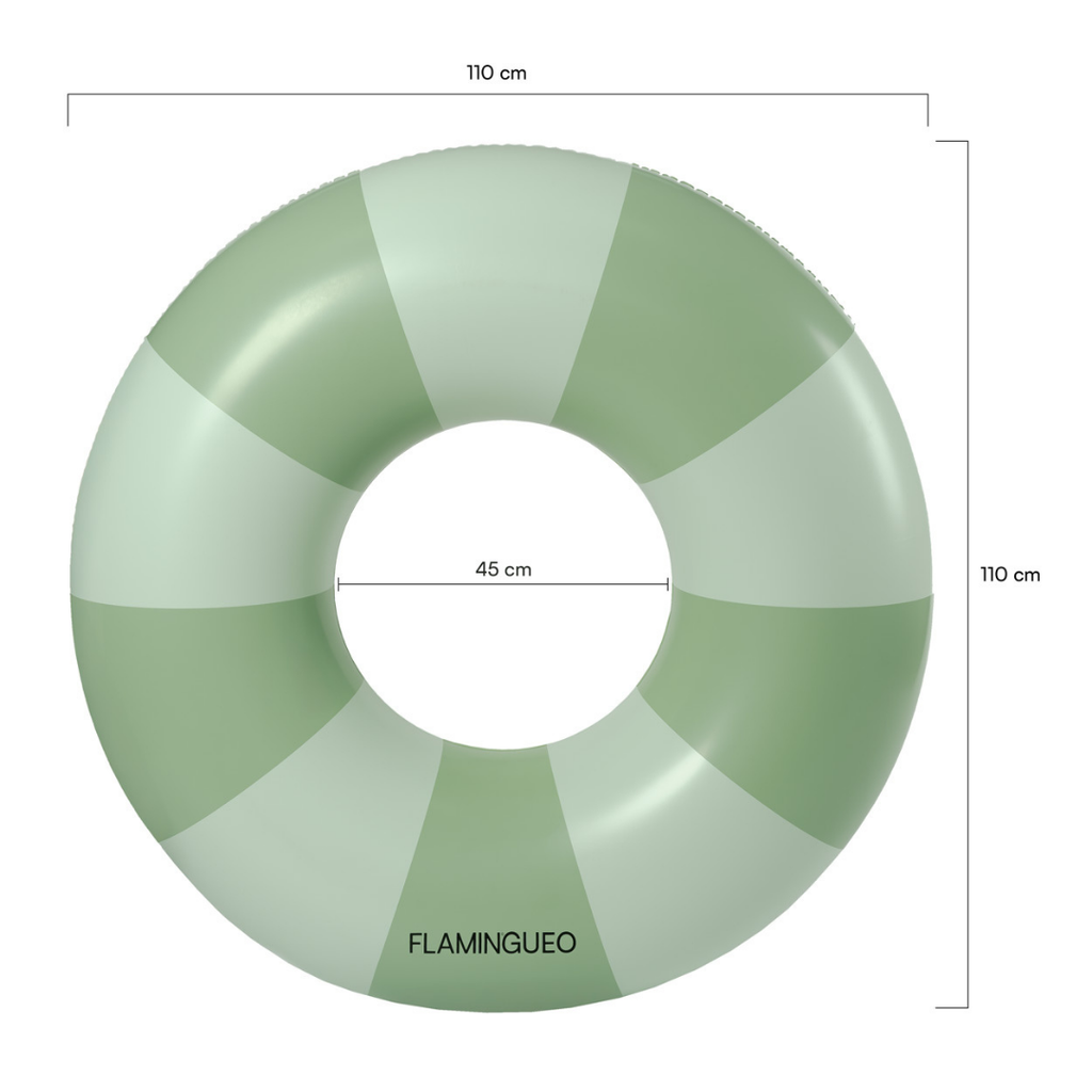 Green donut pool float PVC 0,28 mm με διπλή βαλβίδα