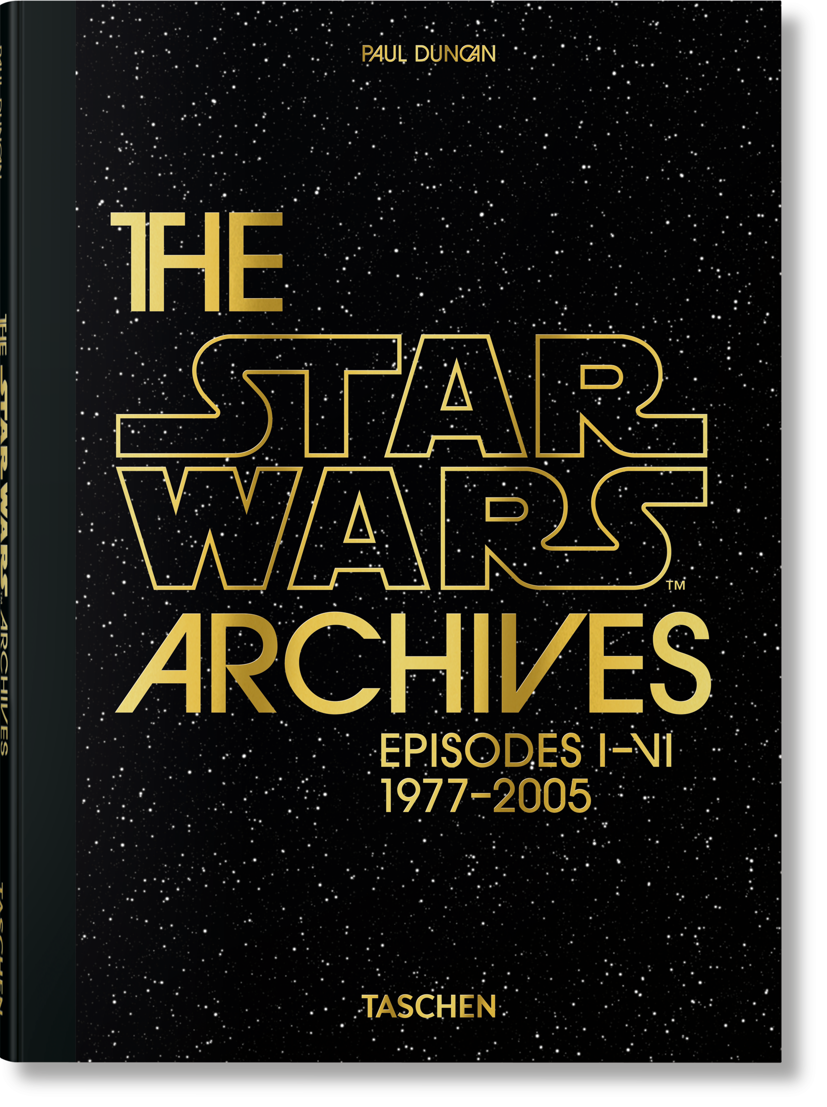 Το βιβλίο The Star Wars Archives 1977-1983 των εκδόσεων TASCHEN, με σκληρό εξώφυλλο που απεικονίζει κλασικό artwork από την πρώτη ταινία του George Lucas.
