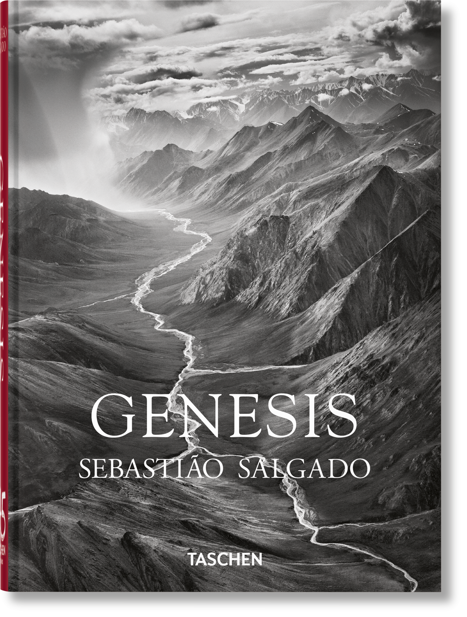 Το βιβλίο Genesis του Sebastião Salgado από τις εκδόσεις TASCHEN, με εμβληματική ασπρόμαυρη φωτογραφία της άγριας φύσης στο εξώφυλλο.