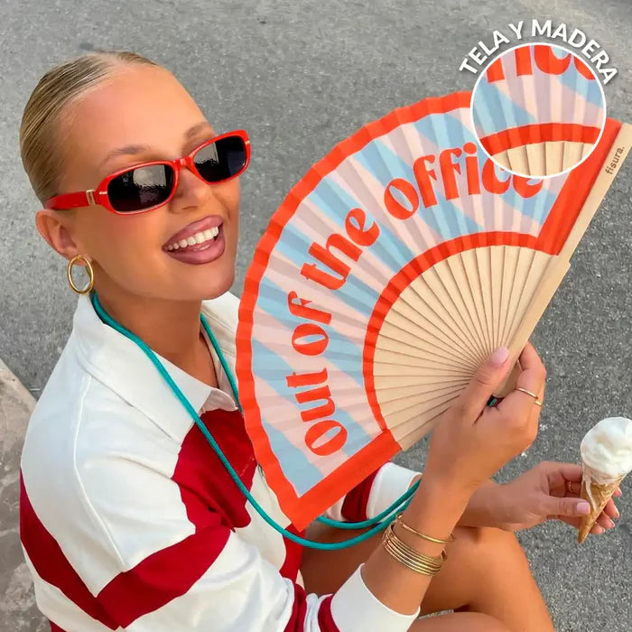 "Out Of The Office" fan | Wood & Fabric