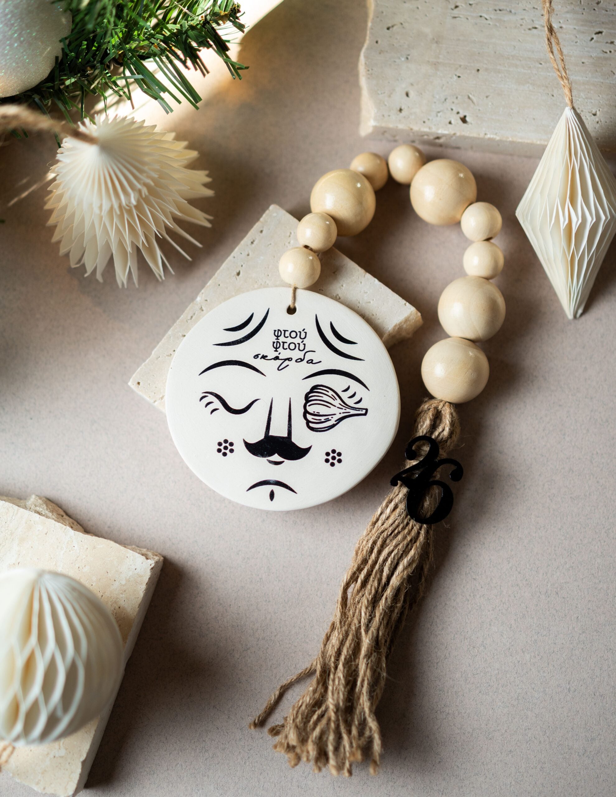 Κεραμικό Χειροποίητο Γούρι | Πρόσωπο Άνδρα