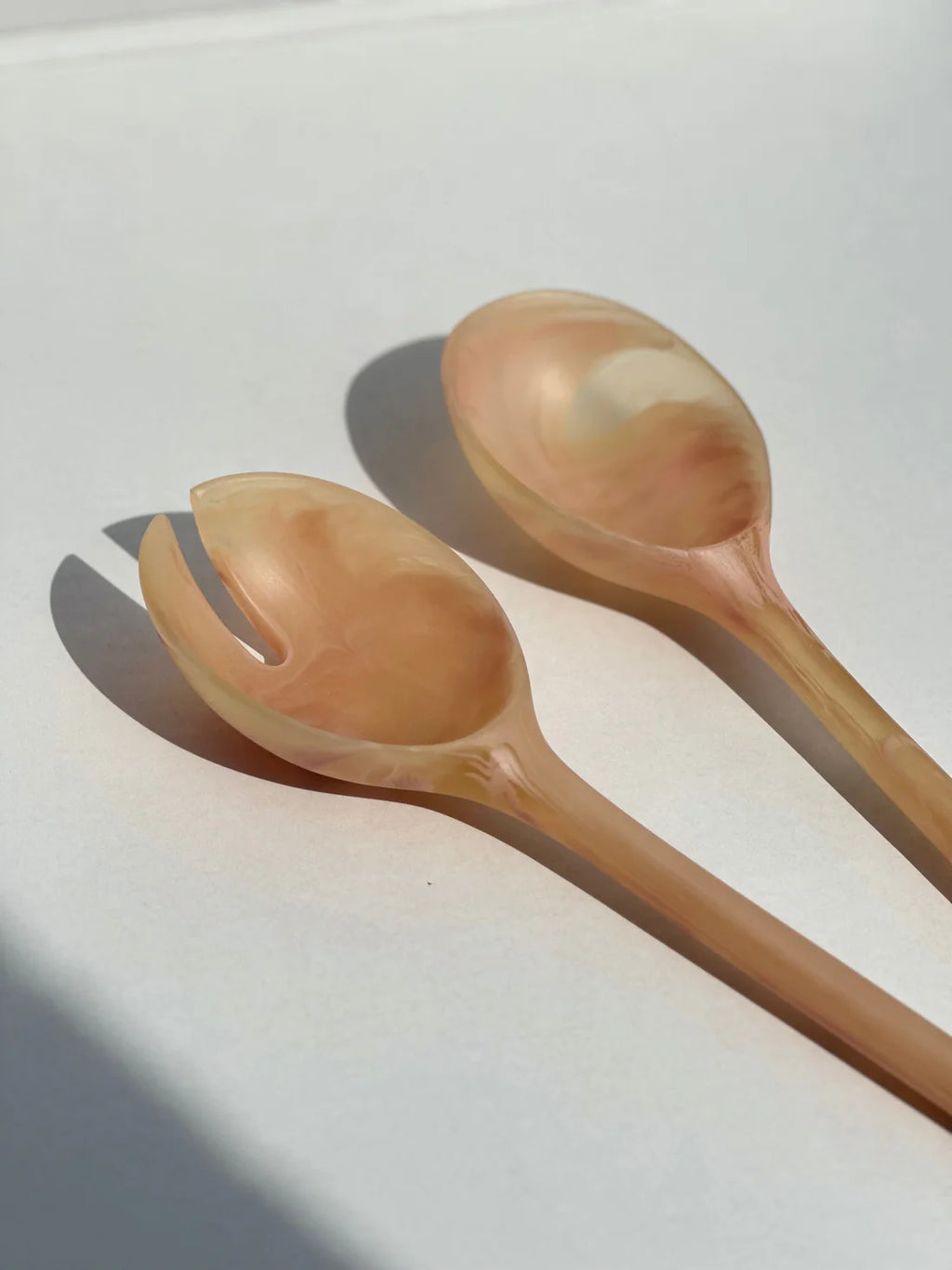 Resin Salad Servers Set 30cm | Coral