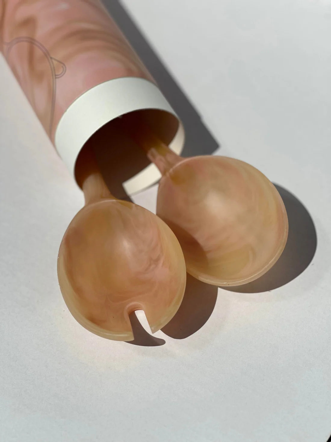 Resin Salad Servers Set 30cm | Coral