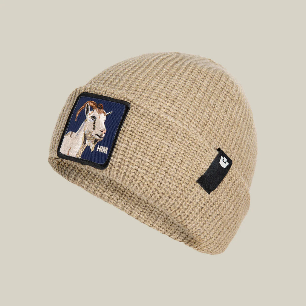 The Him Beanie | Πλεκτό Σκουφάκι με Κεντητό Patch (Κατσίκα)