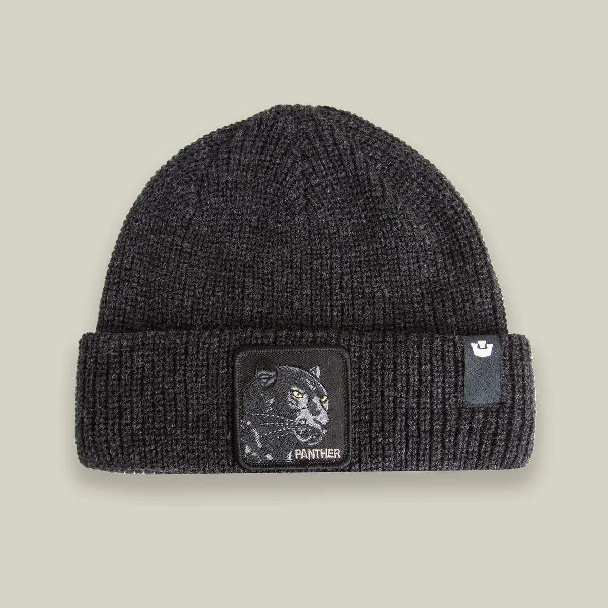 The Panther Beanie | Πλεκτό Σκουφάκι με Κεντητό Patch (Πάνθηρας)
