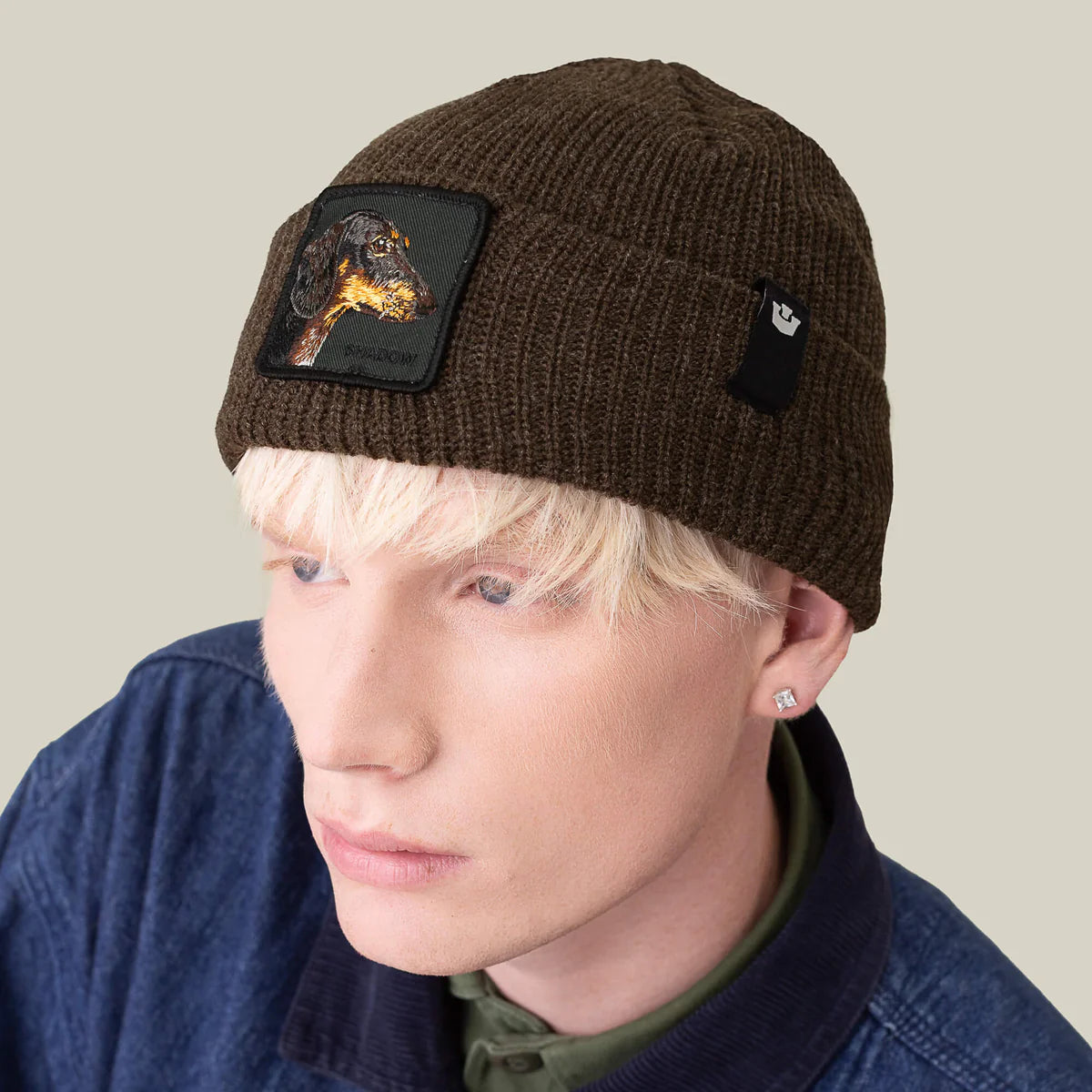 Goorin Bros. The Shadow Beanie | Πλεκτό Σκουφάκι με Κεντητό Patch (Σκύλος)