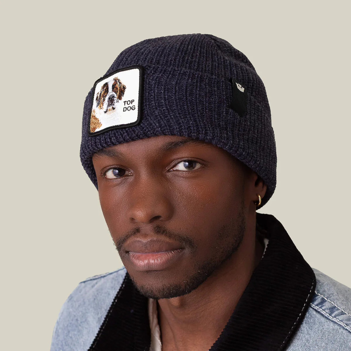 The Top Beanie | Πλεκτό Σκουφάκι με Κεντητό Patch (Άγ. Βερνάρδος)