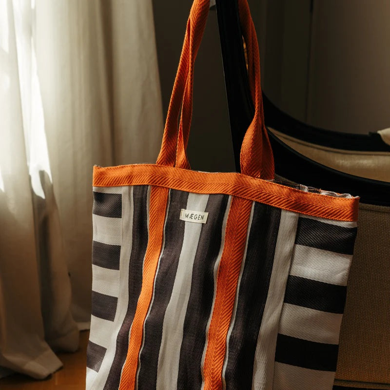Everywhere Bag | Orange-White-Aubergine