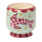 Αρωματικό κερί σόγιας Paddywax A Dopo Koi Fish 226g σε χειροποίητα εικονογραφημένο κεραμικό δοχείο.