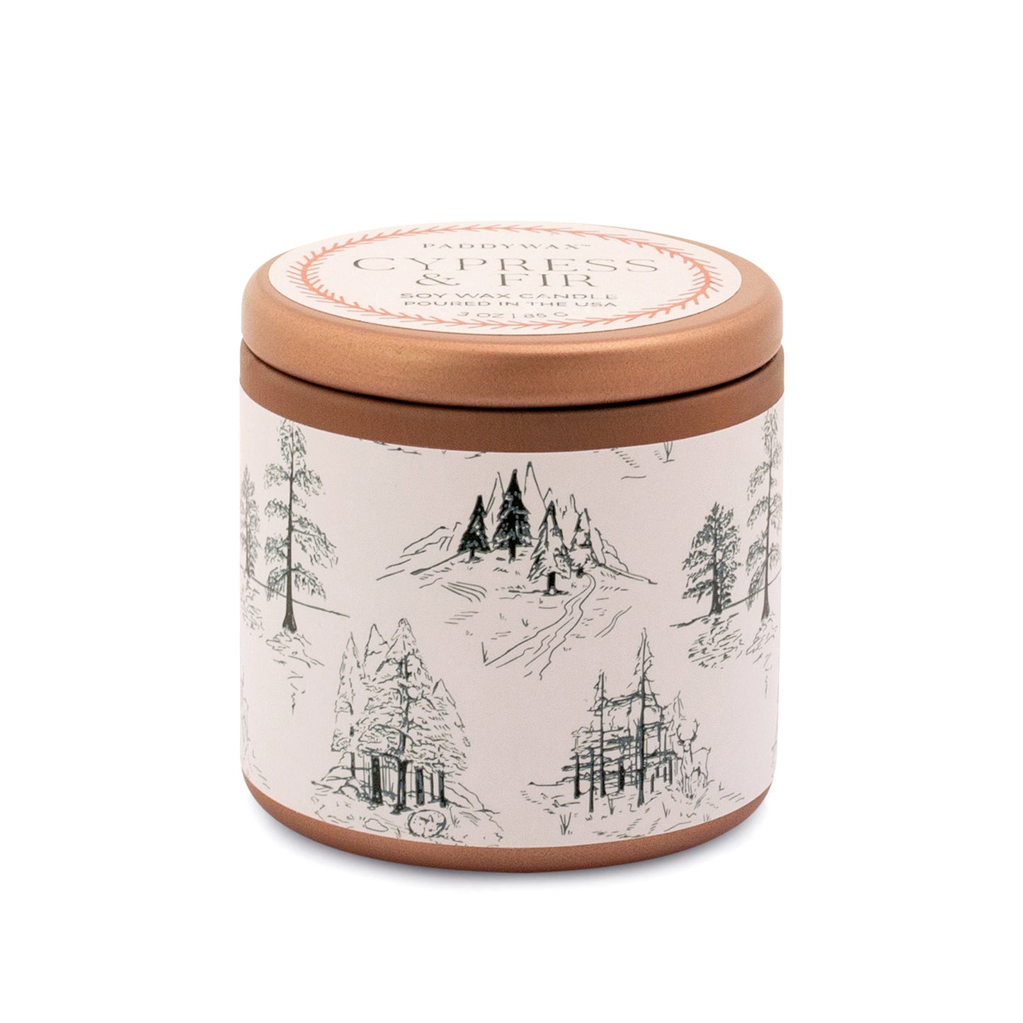 Cypress & Fir Holiday Candle | Metallic