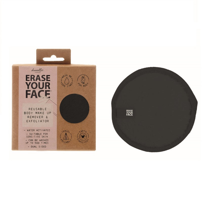 Erase Your Face Make-up-Entferner und Peeling | Schwarz