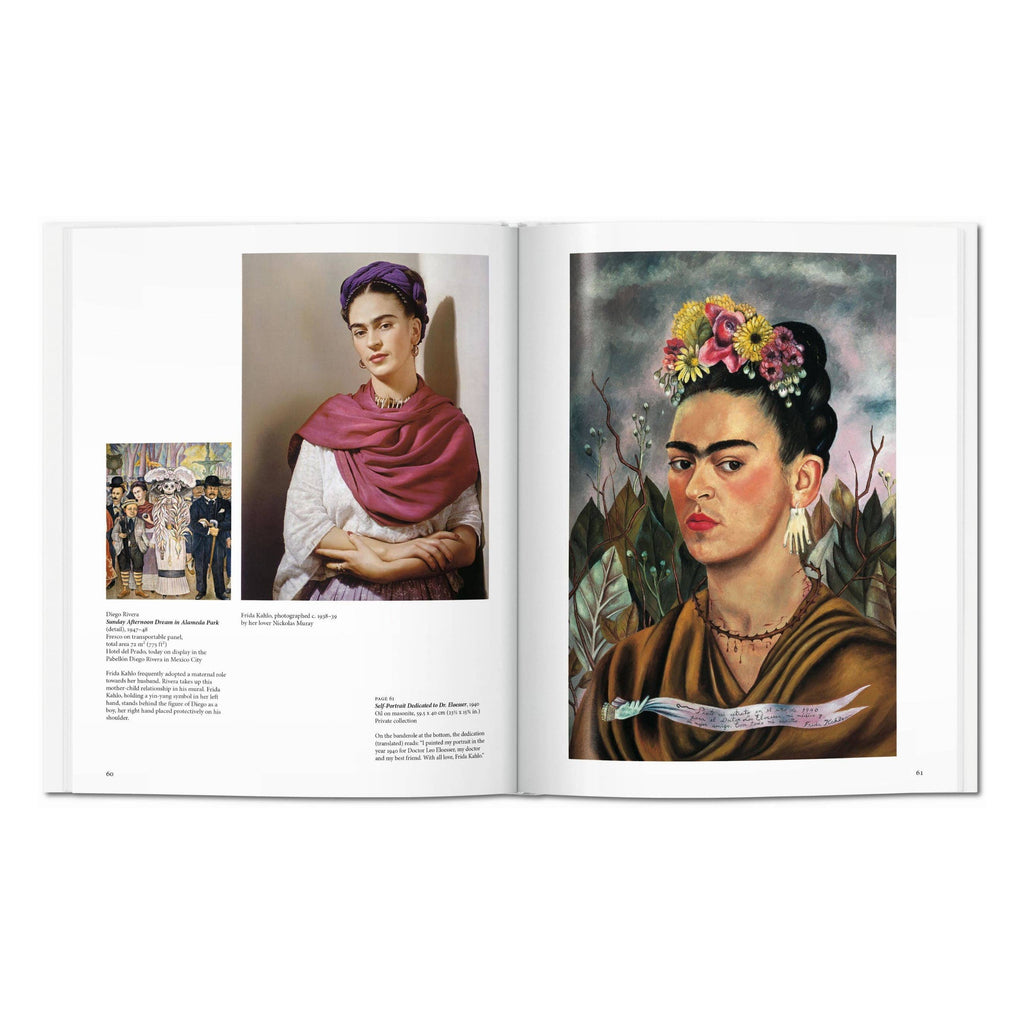 Το premium σκληρόδετο βιβλίο "Frida Kahlo. The Complete Paintings" του εκδοτικού οίκου TASCHEN, με την εμβληματική αυτοπροσωπογραφία της καλλιτέχνιδας στο εξώφυλλο.