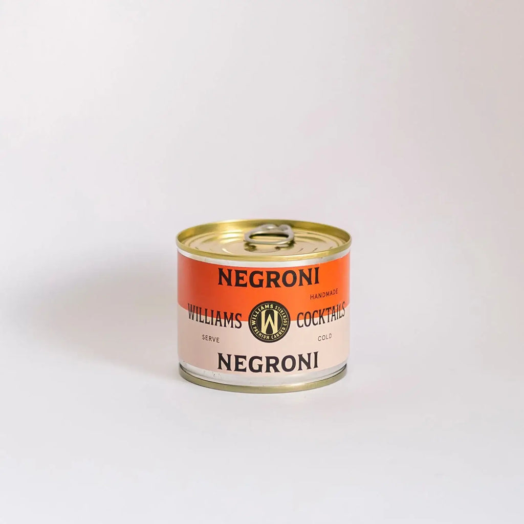 Premium κονσέρβα 130ml Williams Cocktails Negroni με Gin, Bitter και γλυκό Vermouth.