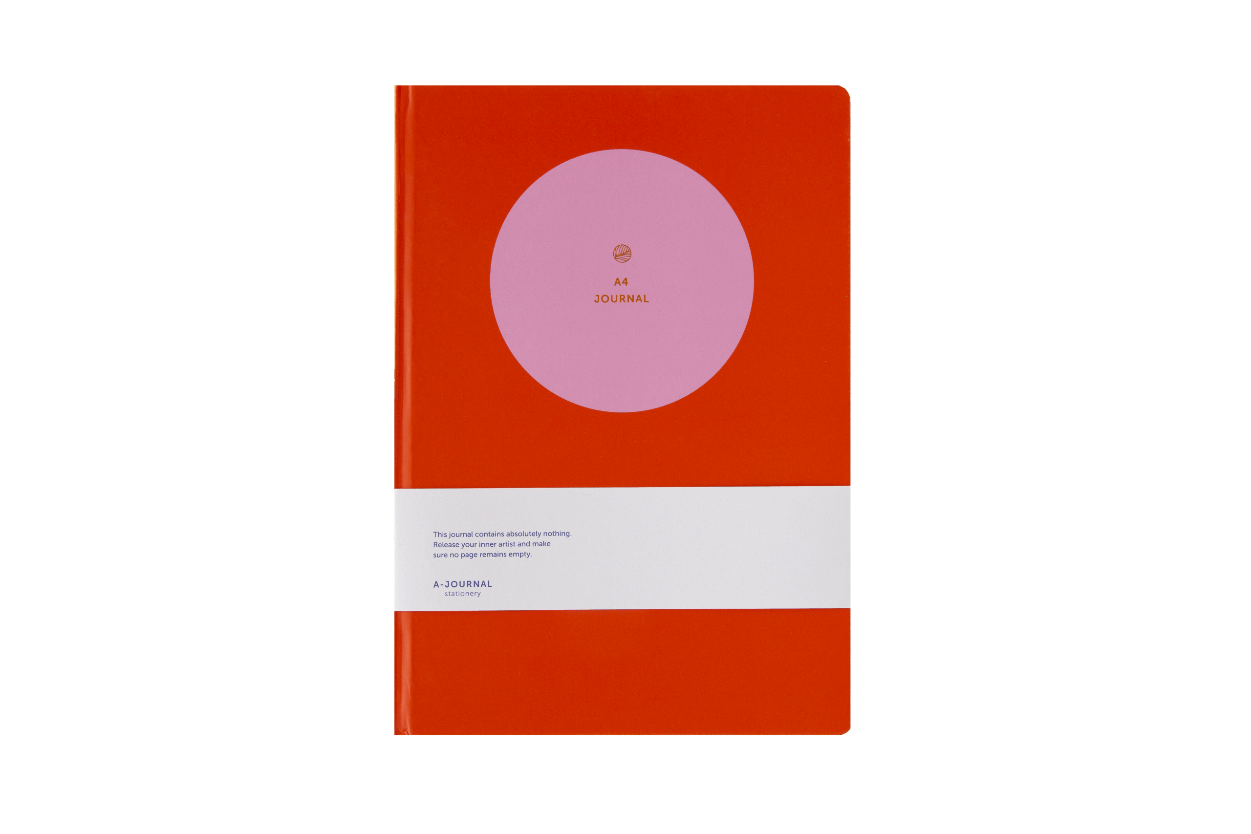 A-Journal A4 Blank Notebook | Circle Pink Red