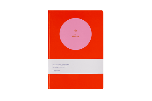 A-Journal A4 Blank Notebook | Circle Pink Red
