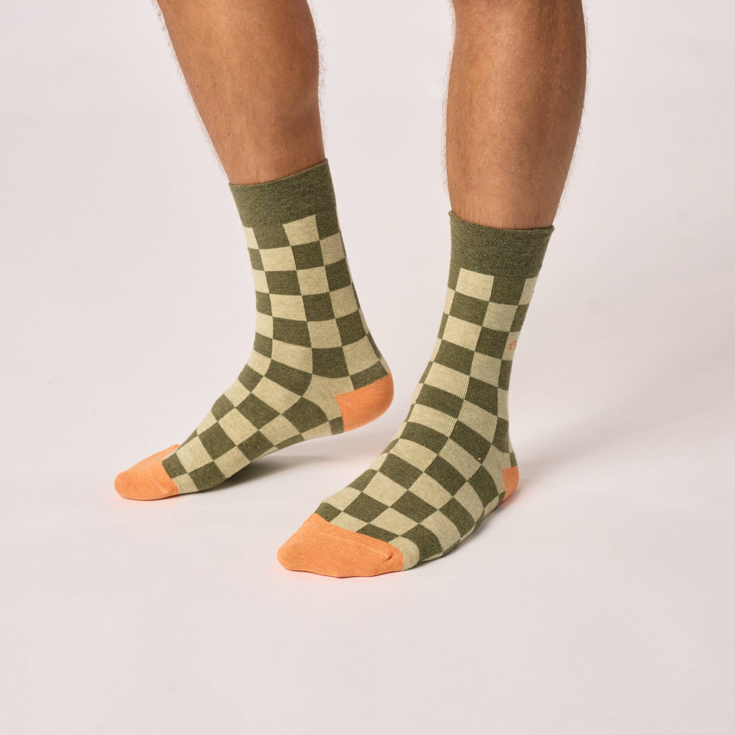 Ανδρικές κάλτσες Billybelt με καρό μοτίβο Boavista σε navy μπλε και πράσινο χρώμα, από premium χτενισμένο βαμβάκι.