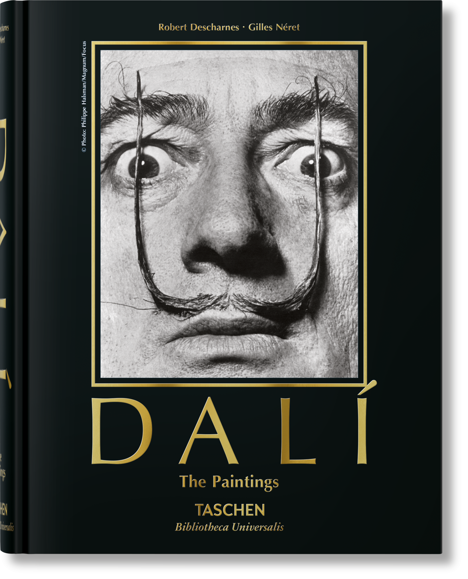 Το βιβλίο Dalí. The Paintings των εκδόσεων TASCHEN, με σκληρό εξώφυλλο που απεικονίζει τον εμβληματικό σουρεαλιστικό πίνακα του Salvador Dalí με τα ρολόγια που λιώνουν.