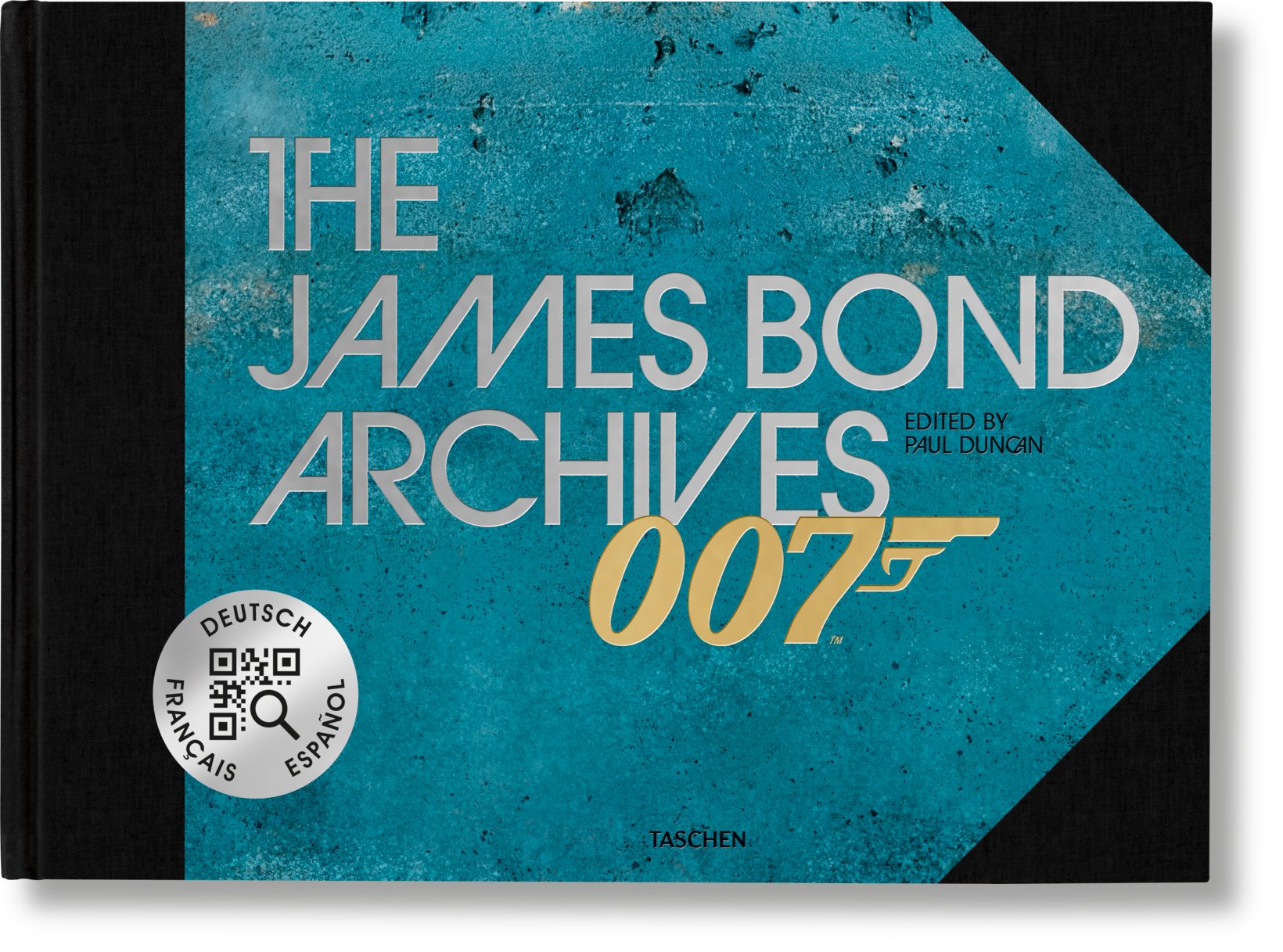 Το βιβλίο The James Bond Archives των εκδόσεων TASCHEN, μια πολυτελής έκδοση με το εμβληματικό λογότυπο 007 στο εξώφυλλο.