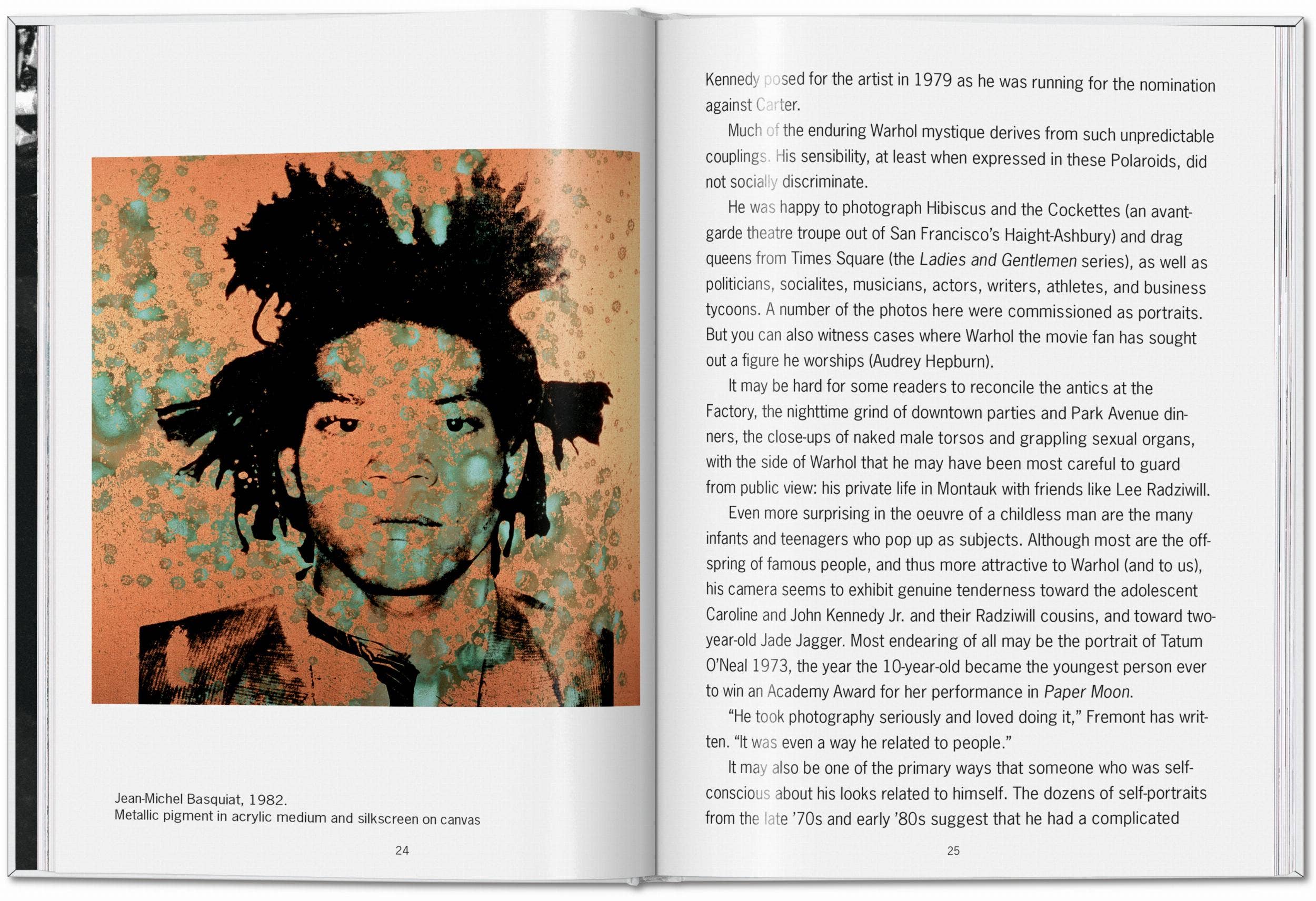 Το βιβλίο Andy Warhol Polaroids των εκδόσεων TASCHEN, με σκληρό εξώφυλλο που παρουσιάζει στιγμιότυπα Polaroid του καλλιτέχνη.