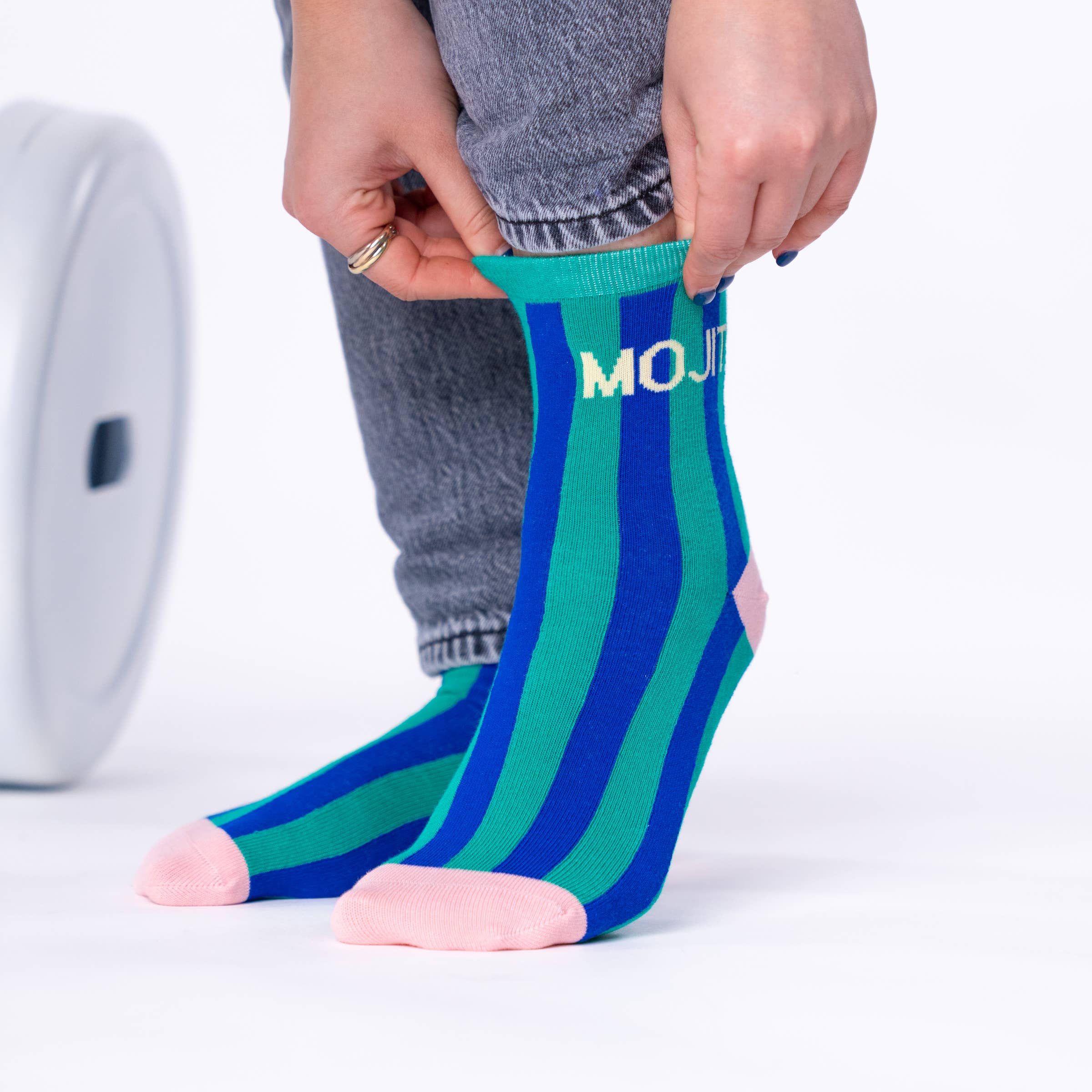 Striped Mojito Combed Cotton Socks