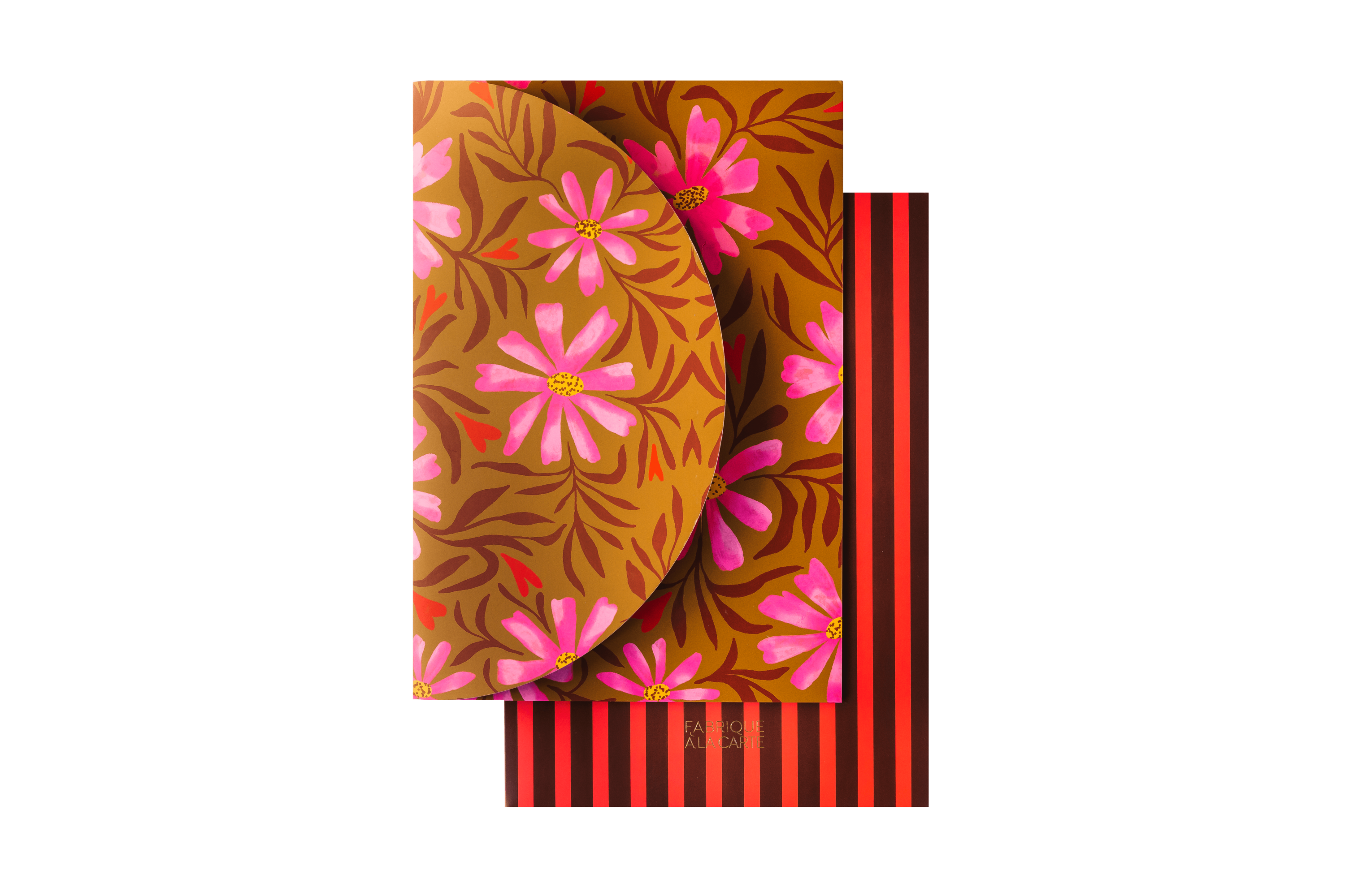 Σετ δύο χάρτινων φακέλων A-Journal σε σχήμα φακέλου με κομψά μοτίβα για την οργάνωση εγγράφων.