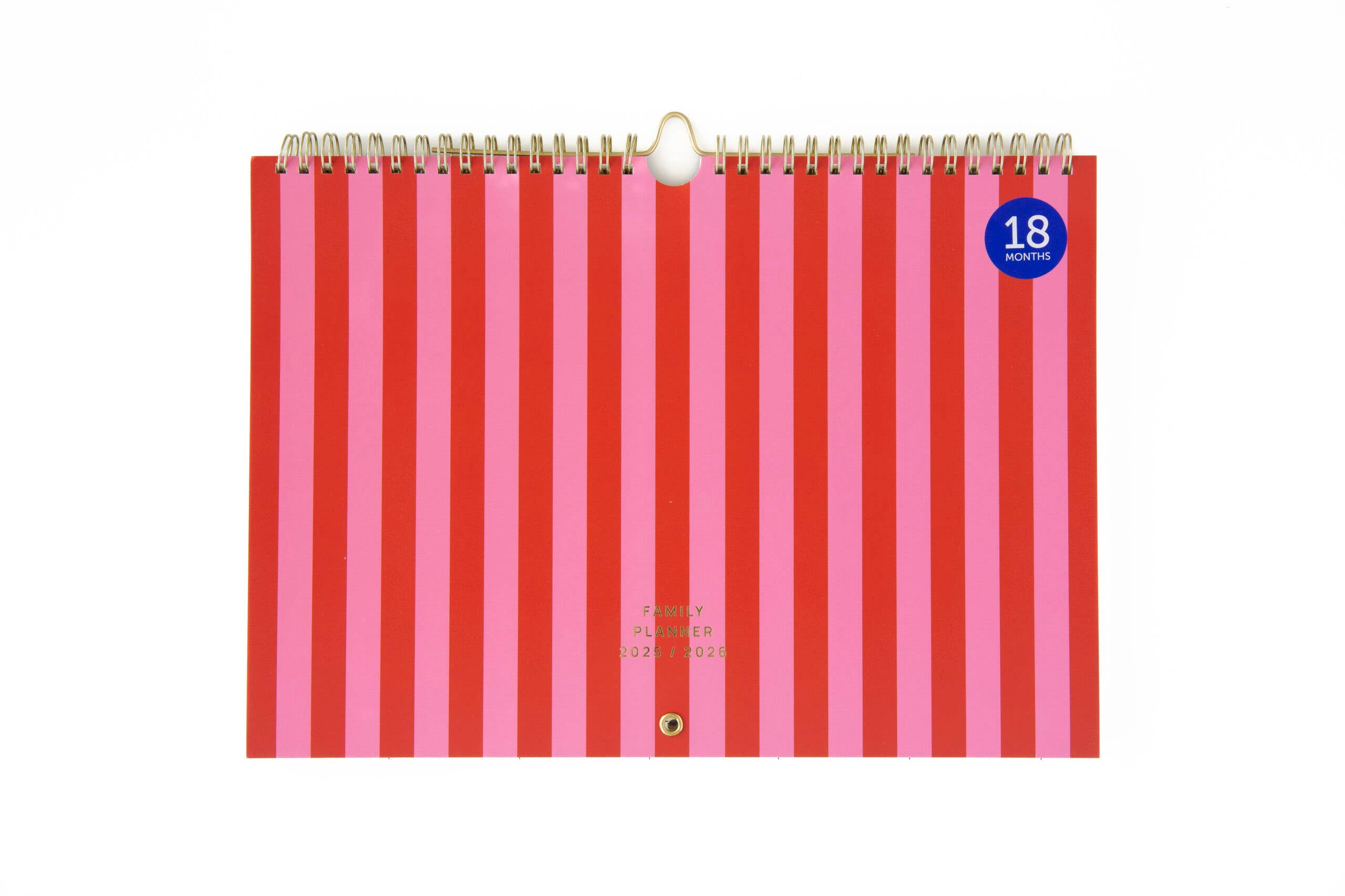 Fabric Family Planner 2025/2026 (18 Μήνες) | Οικογενειακός Οργανωτής | Stripes Pink