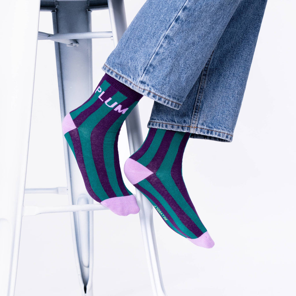 Striped Socks | Plum