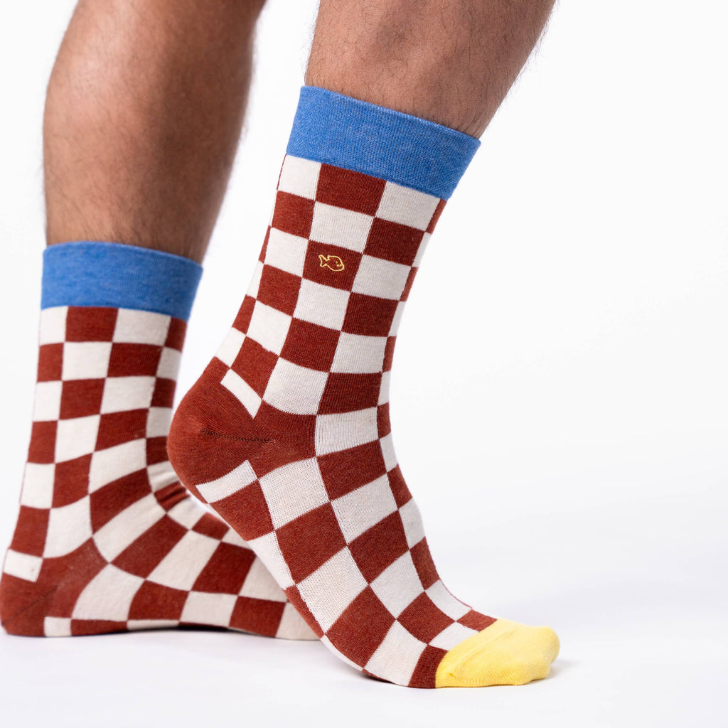 Phoenix Check Combed Cotton Socks