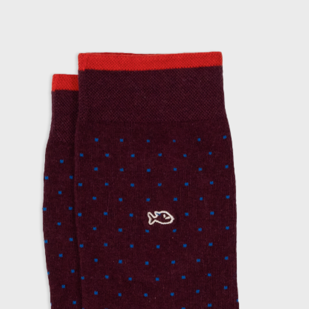 Ανδρικές κάλτσες Billybelt από χτενισμένο βαμβάκι σε μπορντό μελανζέ χρώμα με διακριτικό κεντημένο λογότυπο.