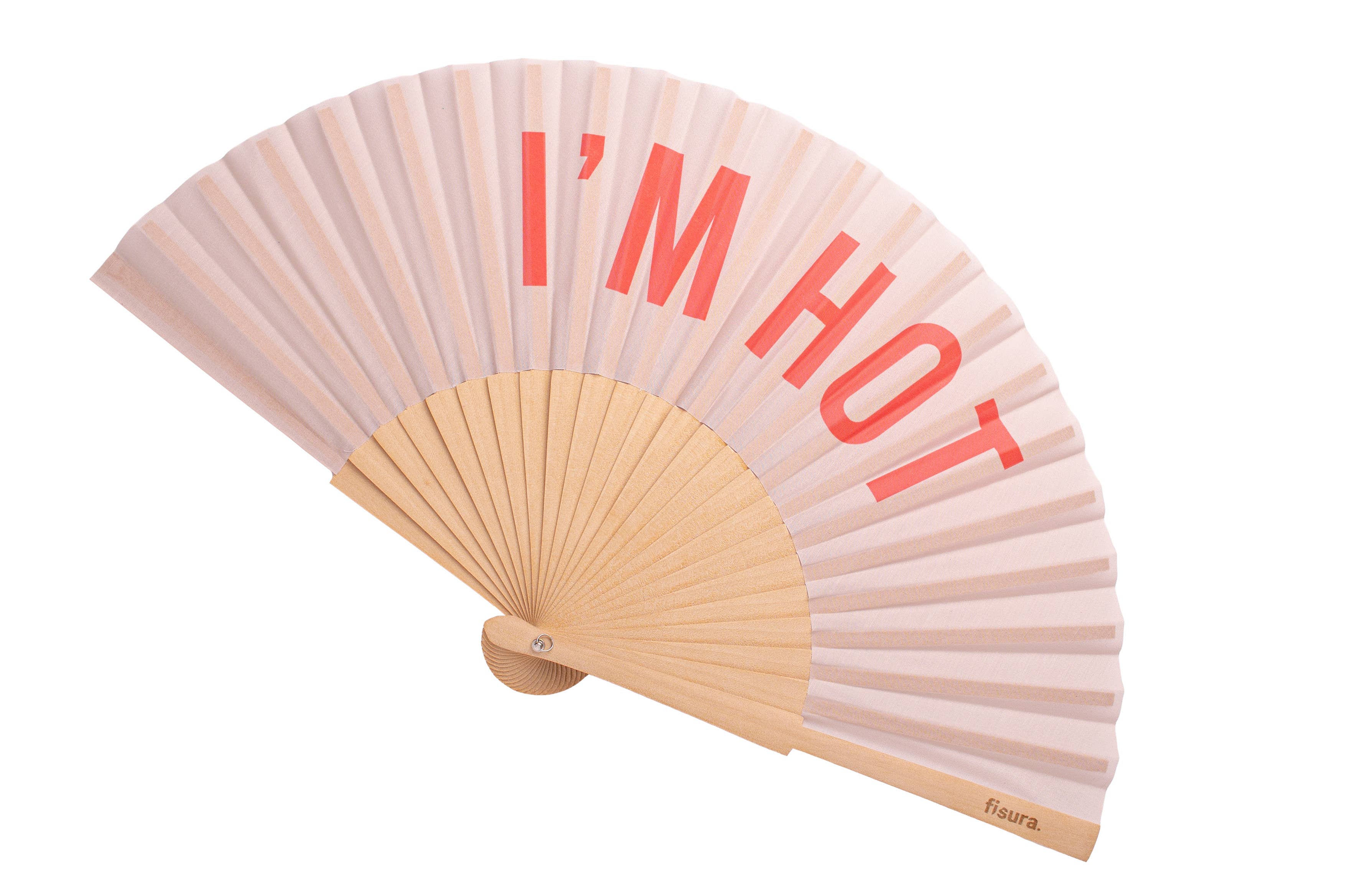 "I'm Hot" fan | Wood & Fabric