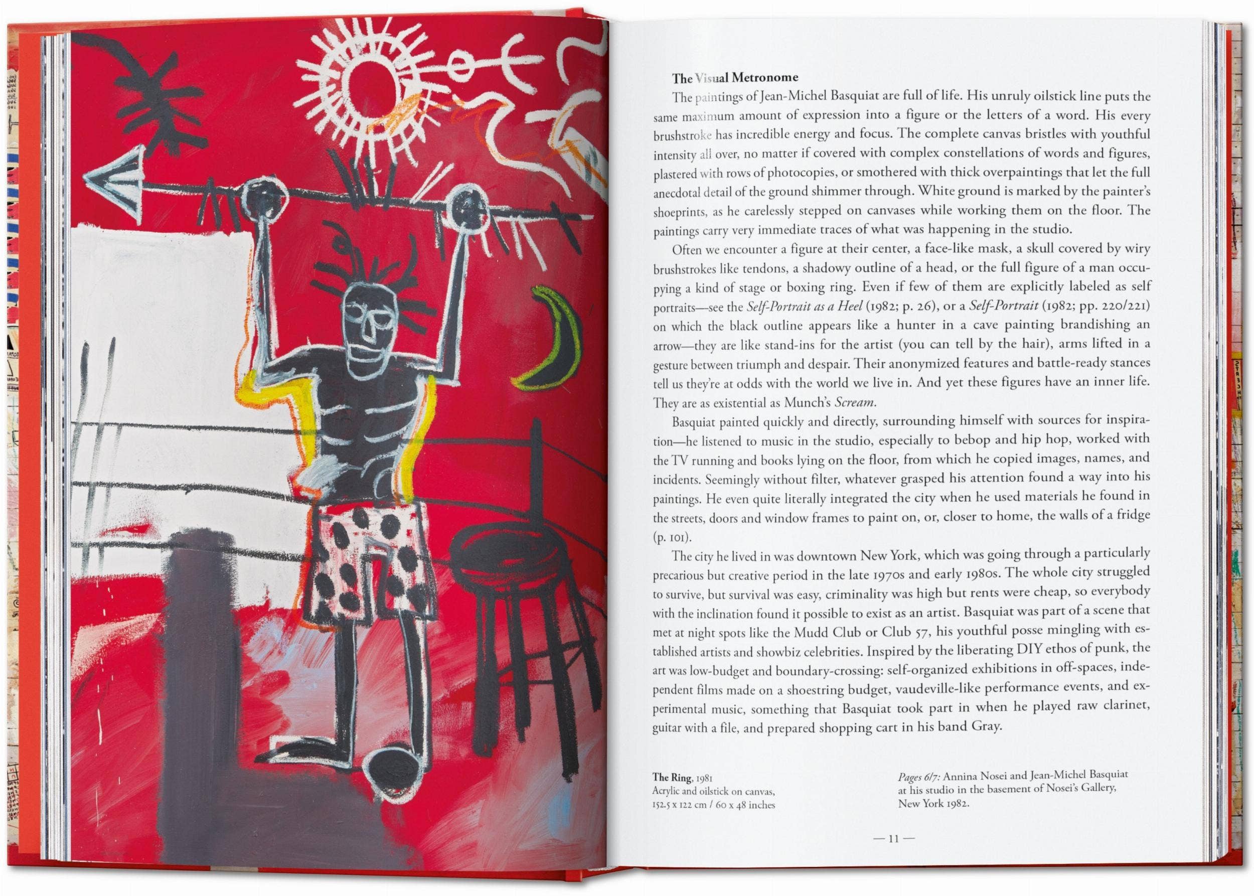 Το βιβλίο Jean-Michel Basquiat των εκδόσεων TASCHEN, με σκληρό εξώφυλλο που παρουσιάζει ένα από τα εμβληματικά νεο-εξπρεσιονιστικά έργα του καλλιτέχνη.