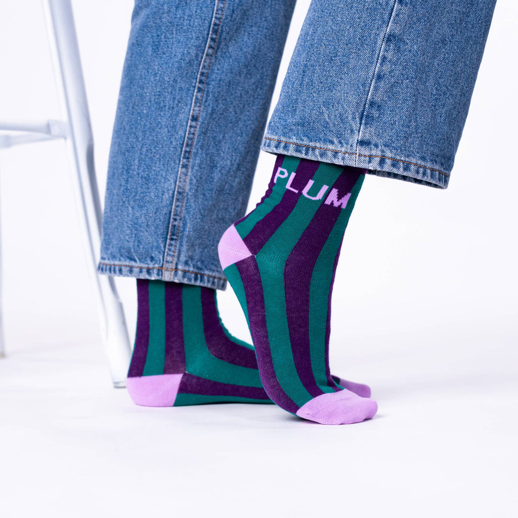 Striped Socks | Plum