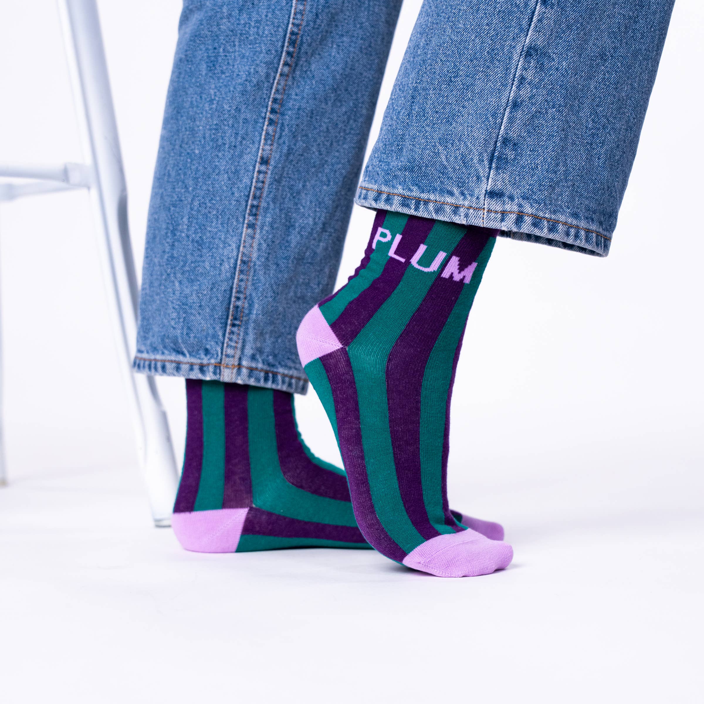 Striped Socks | Plum