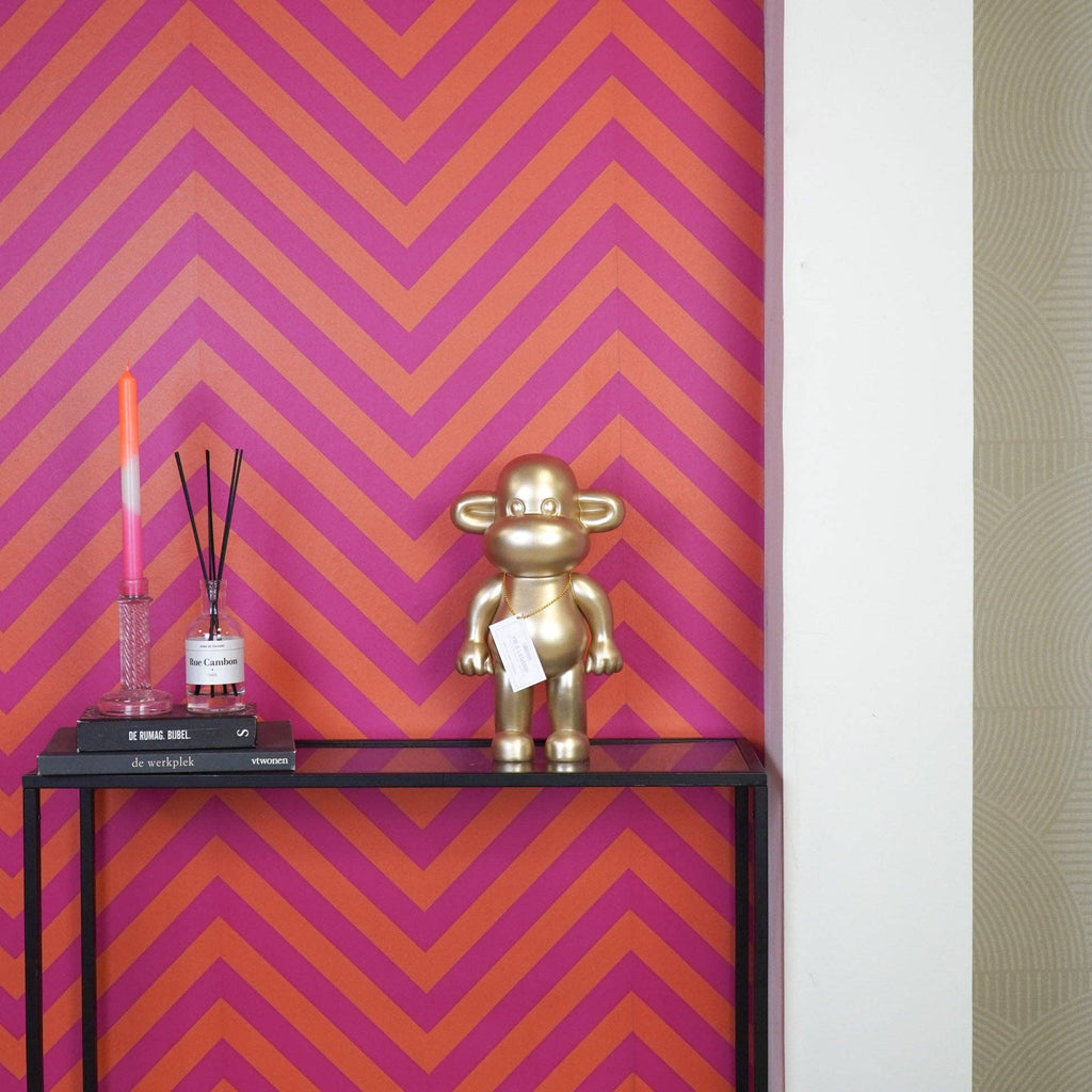 Διακοσμητική φιγούρα μαϊμούς House Vitamin σε χρυσό χρώμα, σε καθιστή στάση, μέγεθος Large.