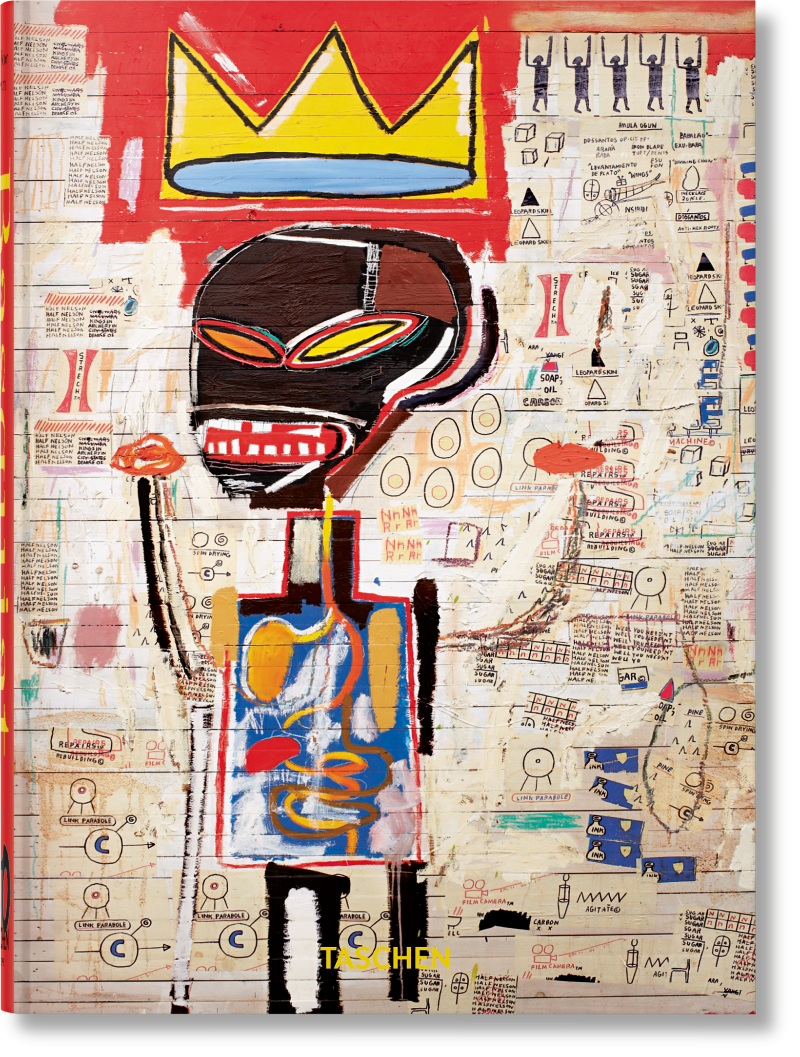 Το βιβλίο Jean-Michel Basquiat των εκδόσεων TASCHEN, με σκληρό εξώφυλλο που παρουσιάζει ένα από τα εμβληματικά νεο-εξπρεσιονιστικά έργα του καλλιτέχνη.